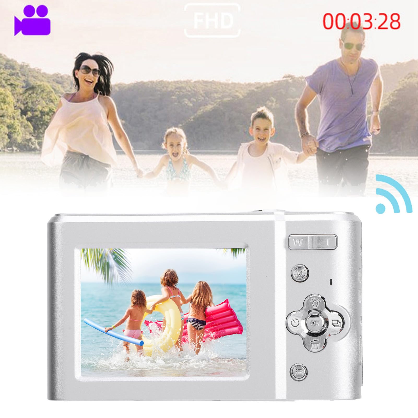 4K Digital Camera with 2.7K FHD Video, 2.4