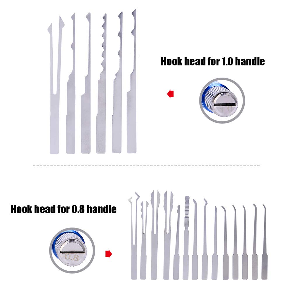 69-Piece Loboo Idea Professional Lock Pick Set with 5 Metal Handles - Multi-Functional Training Tools Kit for Beginners & Locksmiths - Perfect for Home Security Practice, Lockpicking Hobby & Emergency Situations