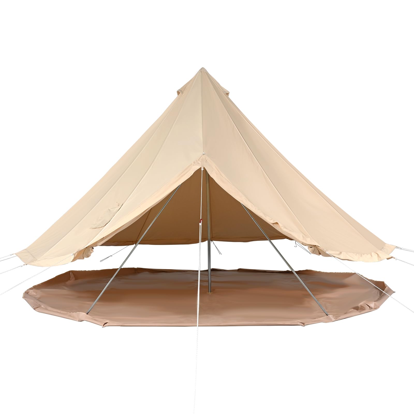 VEVOR 4-Season Canvas Bell Tent with Stove Jack - Breathable, Spacious for 4 People - Perfect for Family Camping, Hunting Trips & Outdoor Adventures