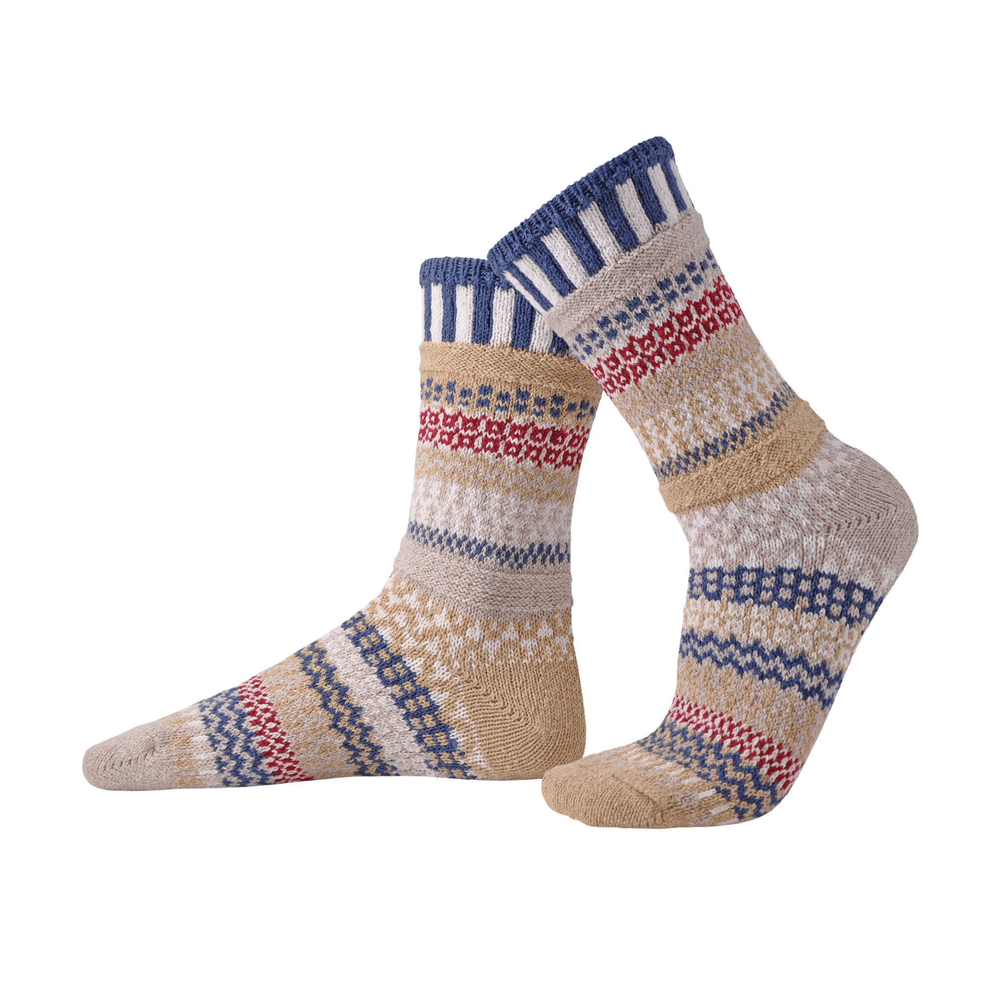 Solmate BATEAU MOUCHE Knitted Crew Socks - Made in USA - Comfortable & Stylish Socks for Men & Women - Perfect for Casual Wear, Home & Office