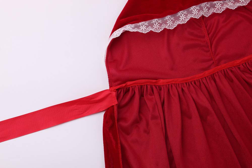LMYOVE Little Red Riding Hood Cloak for Girls - Kids Halloween Costume & Christmas Cape - Perfect for Dress-Up, Storybook Play, and Holiday Parties