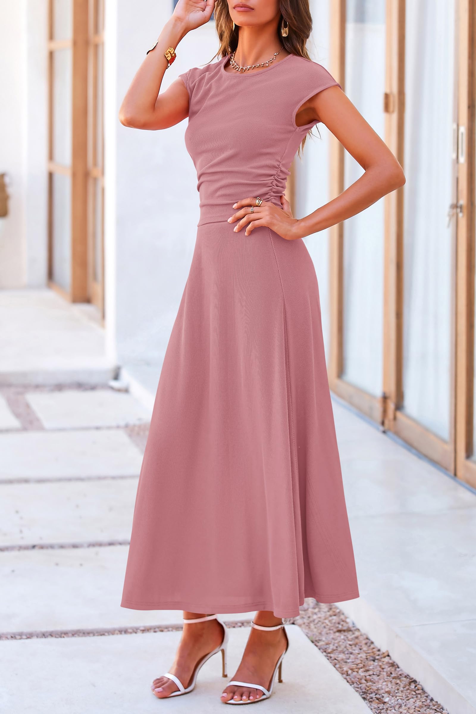 PRETTYGARDEN Women's 2-Piece Knit Skirt Set - Summer Spring Casual Outfit for Travel, Vacation & Lounge Wear | Matching Dressy Top & Skirt Combo for Women