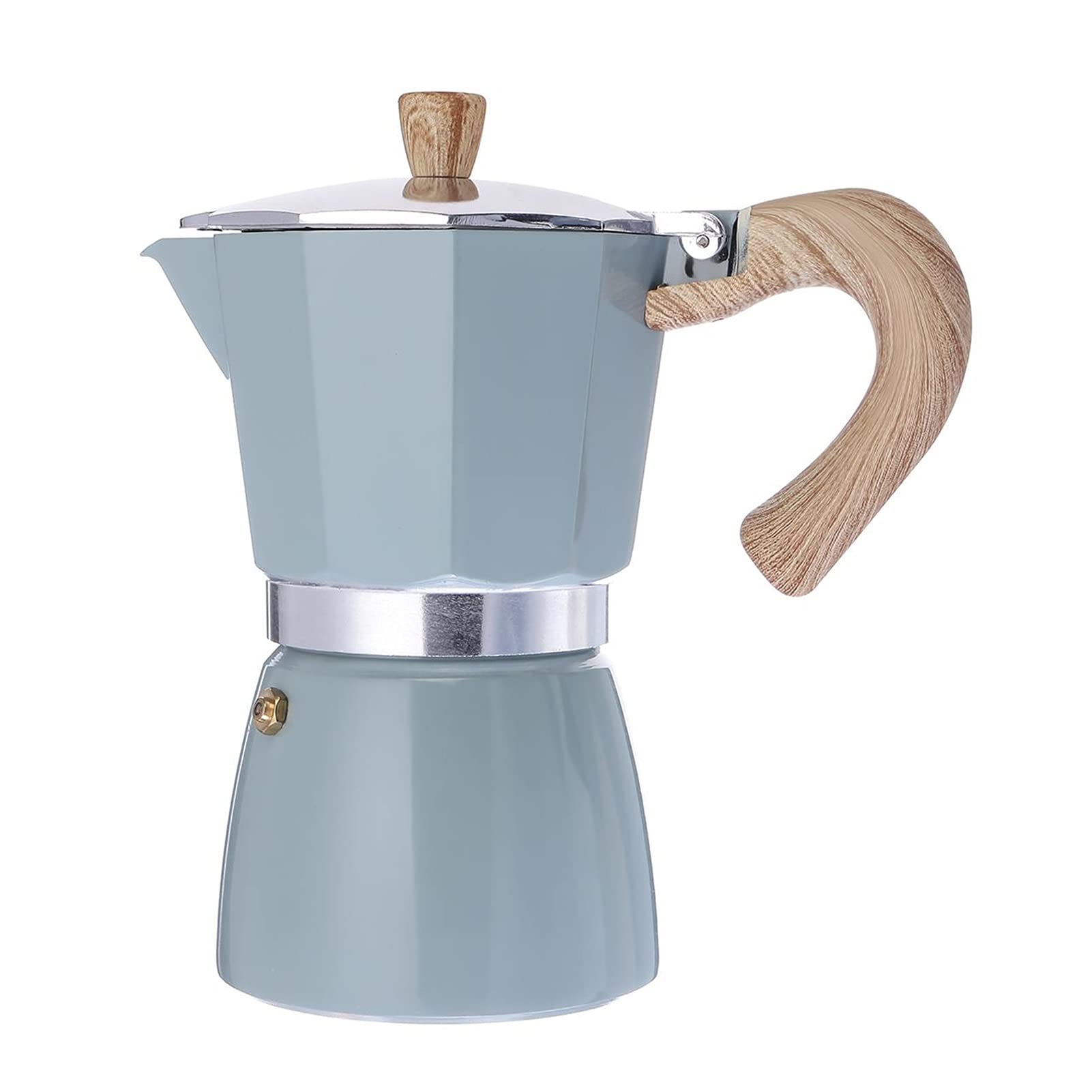 Stainless Steel French Press Coffee Maker - 300ml (10oz) Durable Moka Pot for Espresso & Coffee - Italian Percolator for Home, Office & Camping (Blue) - Perfect for Brewing Rich, Bold Coffee Anytime, Anywhere