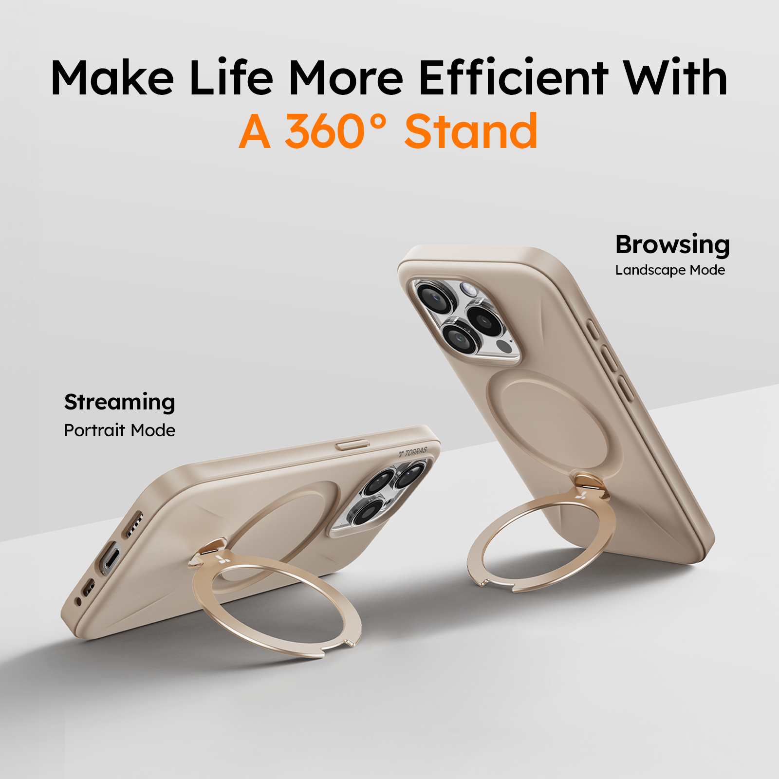 Ostand Spin Fusion 360° Rotating Phone Stand Holder for iPhone 16 Pro - Perfect for Desk, Home Office, Video Calls & Hands-Free Viewing