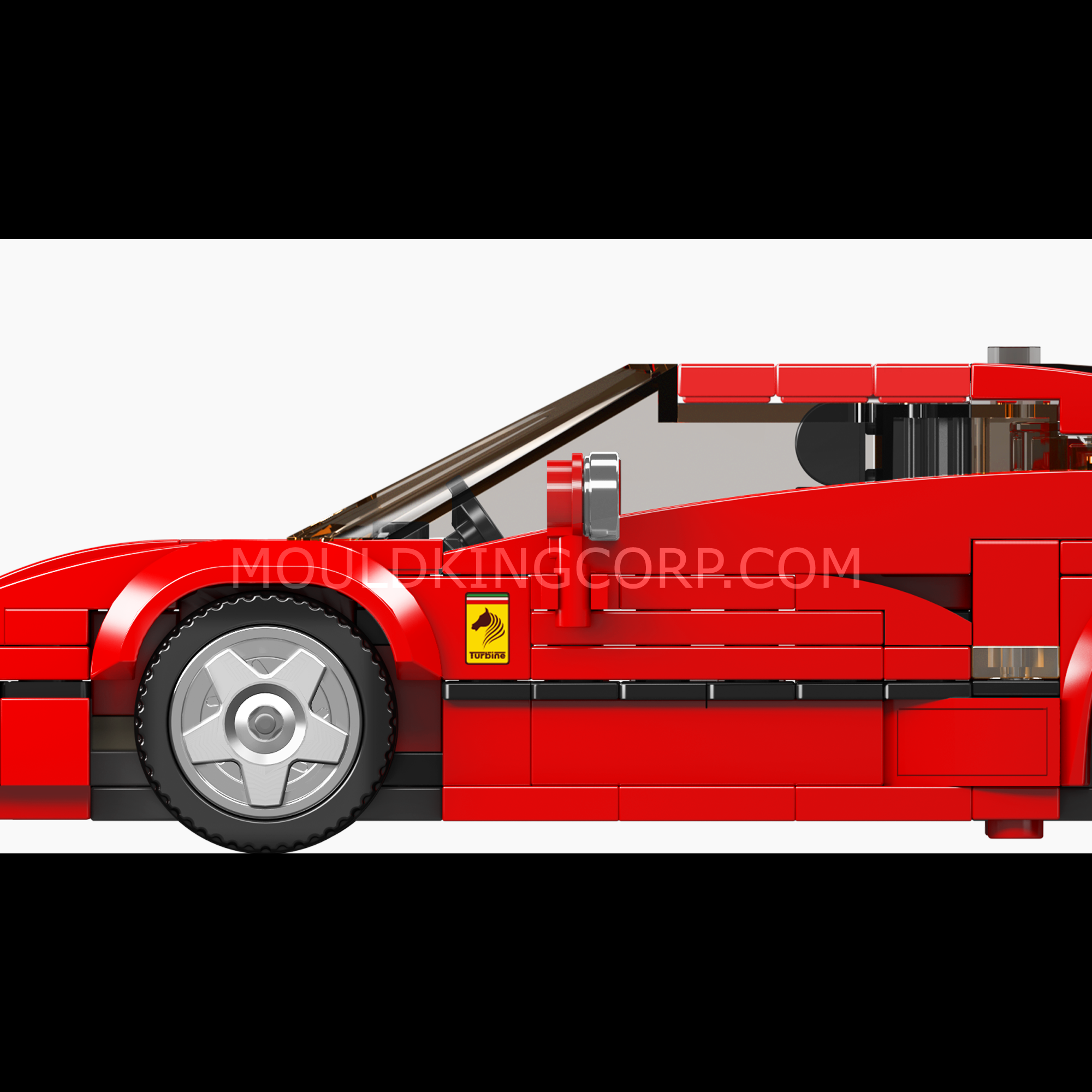 MOULD KING 27038 Rosso Corsa F40 Car Model Building Set - 338 PCS Sports Car Building Blocks for Adults & Teens | Perfect for Collectors, DIY Enthusiasts & Home Office Decor