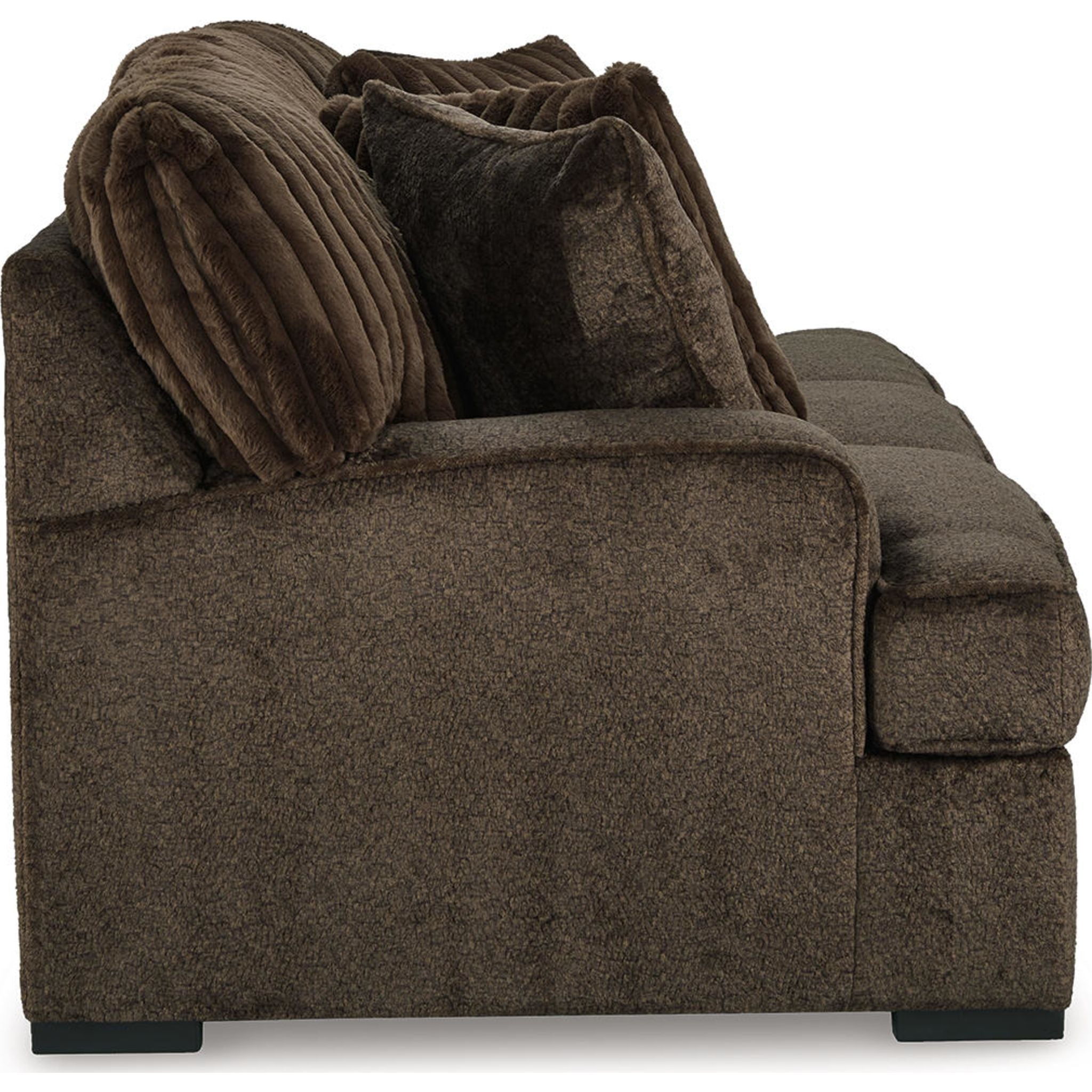 Aylesworth Sofa - Premium Chocolate Brown Leather Living Room Couch for Modern Home Decor | Comfortable & Stylish Seating for Family Gatherings & Relaxation