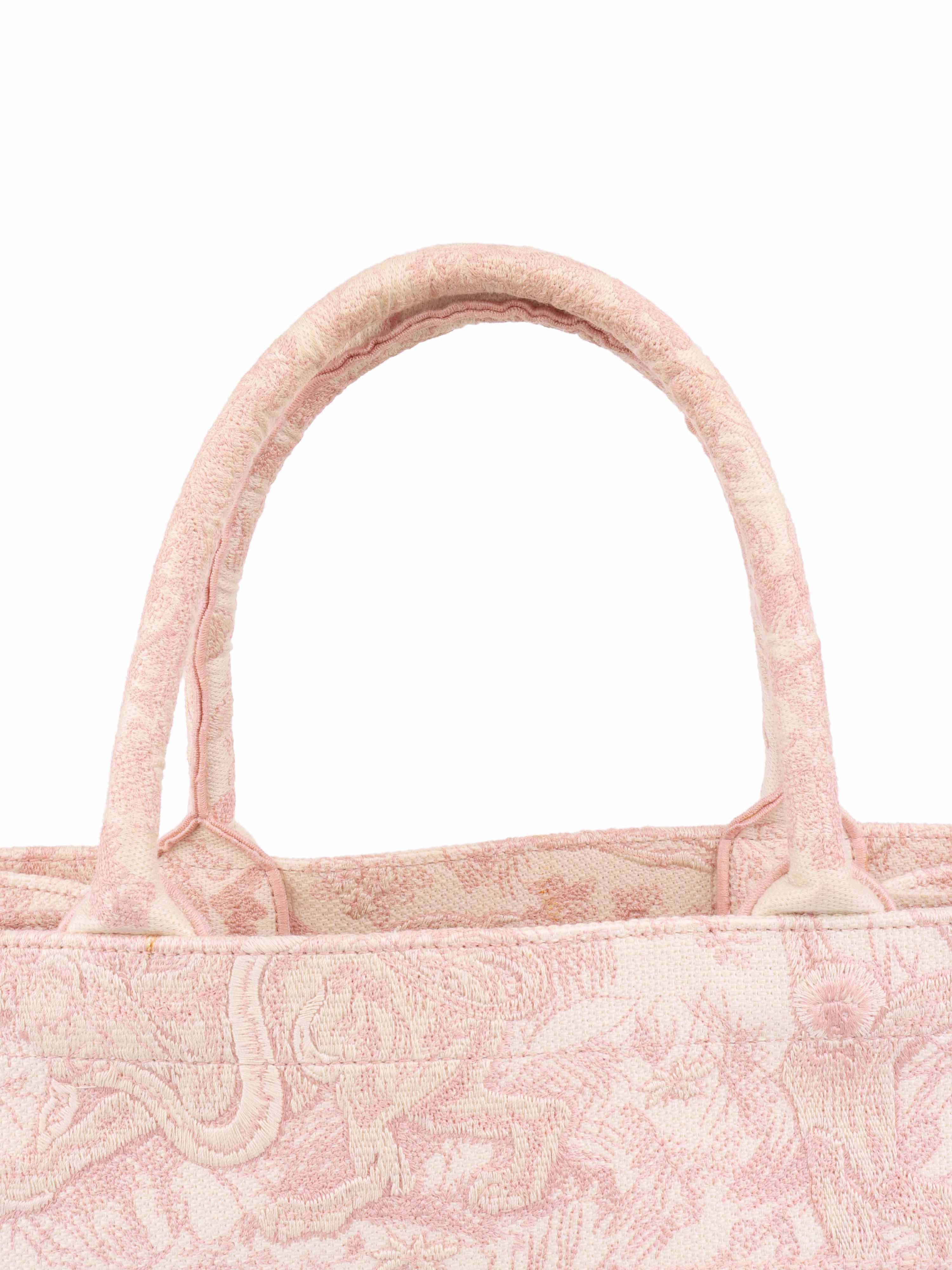 Dior Pink & Cream Medium Book Tote Bag - Luxury Designer Handbag for Women | Perfect for Work, Travel & Everyday Use