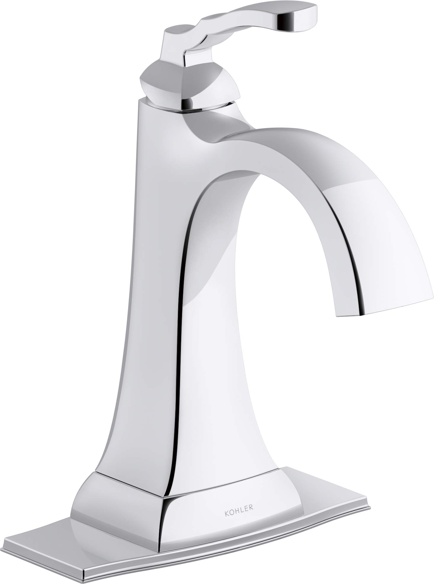 KOHLER RIDGEPORT™ Single Control Bathroom Sink Faucet - Modern Waterfall Spout Design for Vanity & Powder Room Installation (Oil Rubbed Bronze Finish)