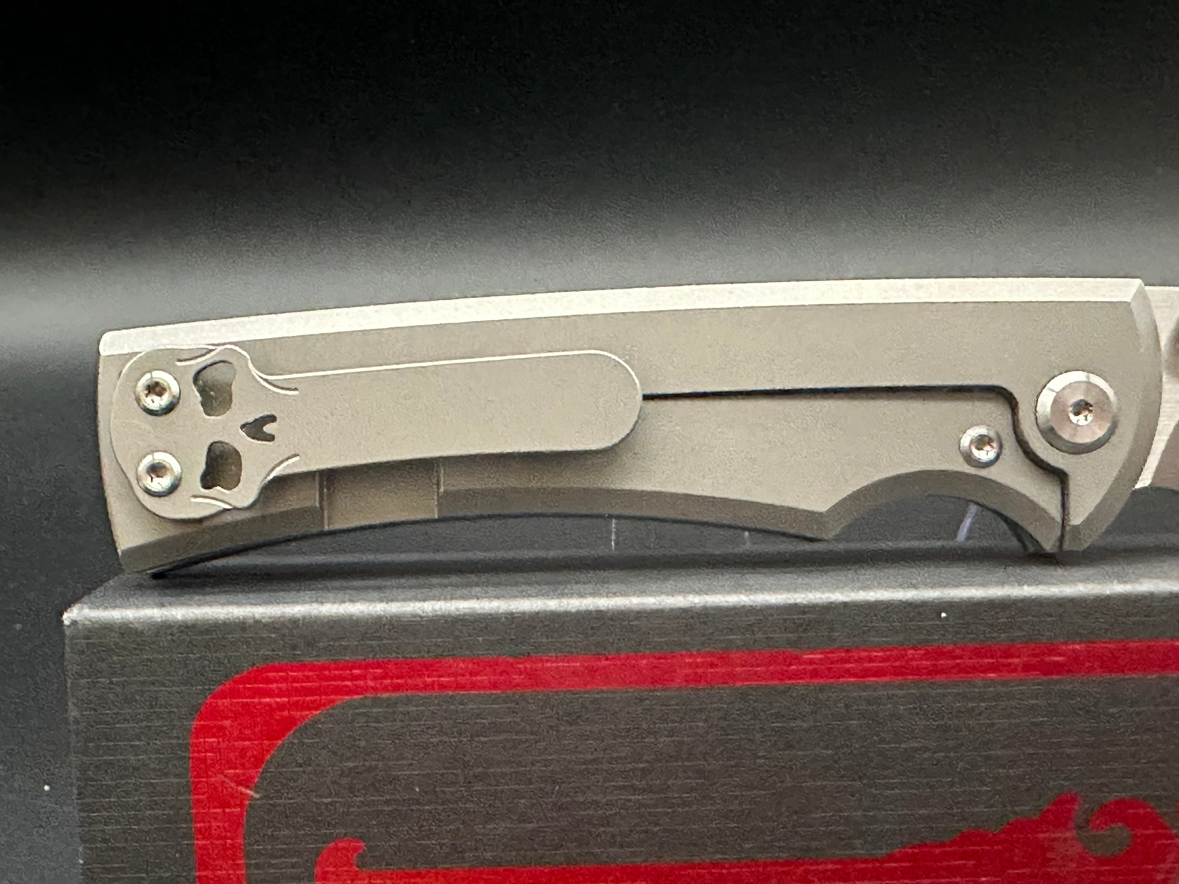 Chaves Ultramar Sangre Street Flipper Knife - Premium Titanium Warncliffe Blade for EDC, Outdoor Survival & Tactical Use