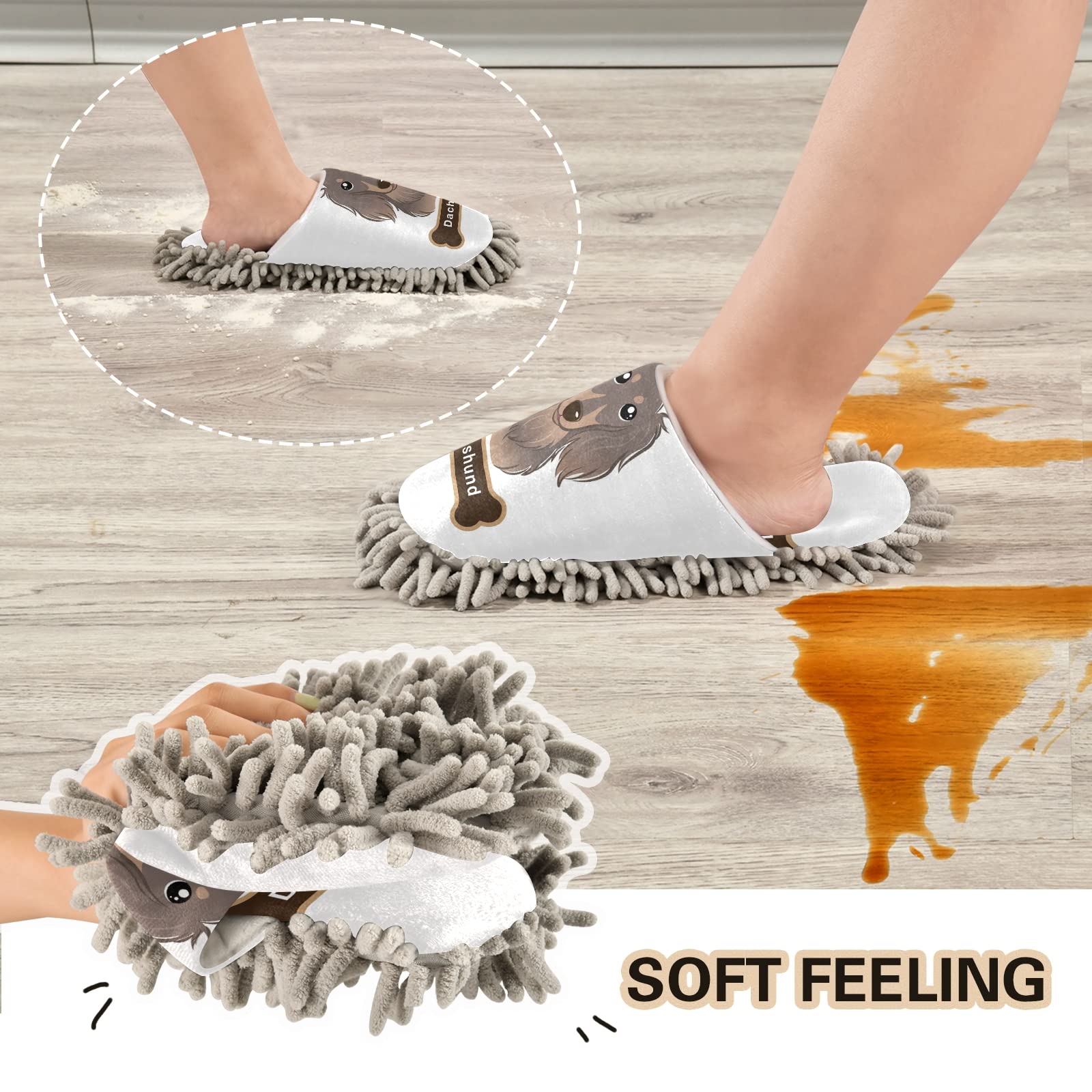 Poeticcity Unisex Cleaning Slippers - House Mop Shoes for Dusting & Spa Use, Comfortable Indoor/Outdoor Slippers for Home Cleaning, Yoga & Relaxation (Size M-L)