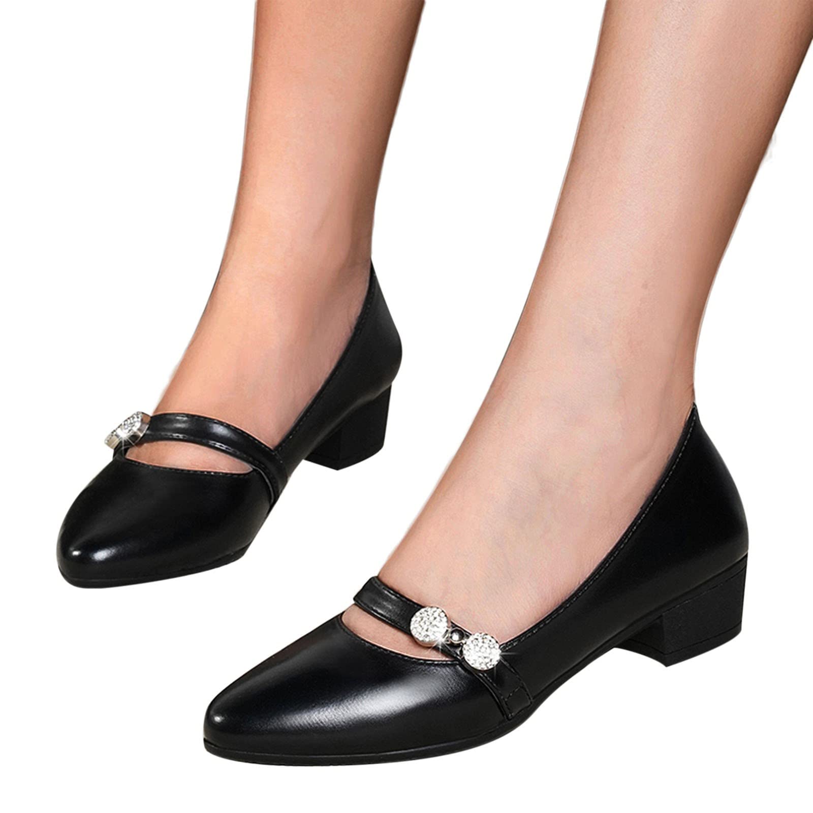 Women's Black Dressy Comfort Flats - Ultralight Foldable Non-Slip Work Shoes for Plantar Fasciitis | Casual Outdoor Walking Shoes for Office, Travel & Daily Wear