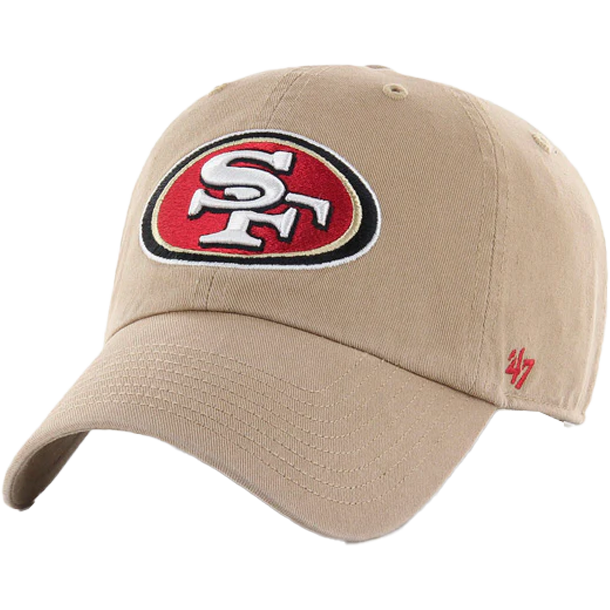 San Francisco 49ers 47 Brand Clean Up Adjustable Hat - Official NFL Licensed Cap for Men & Women - Perfect for Game Day, Casual Wear & Sports Fans