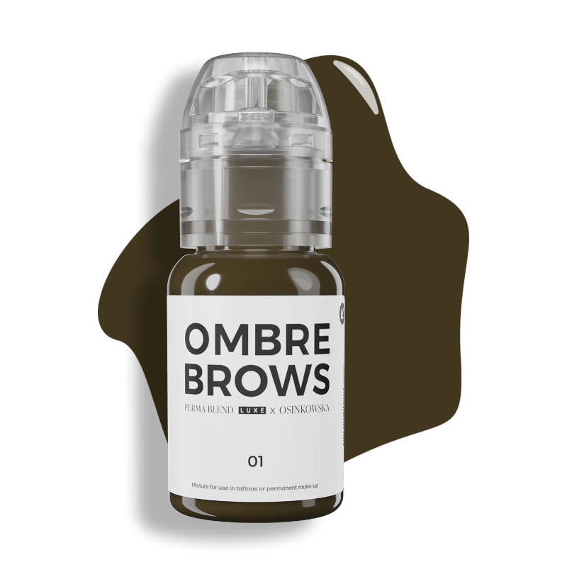 Perma Blend Luxe x Osinkowska Ombre Brows 6 Bottle Set - Professional Eyebrow Tinting Kit for Semi-Permanent Makeup, Salon & Home Use