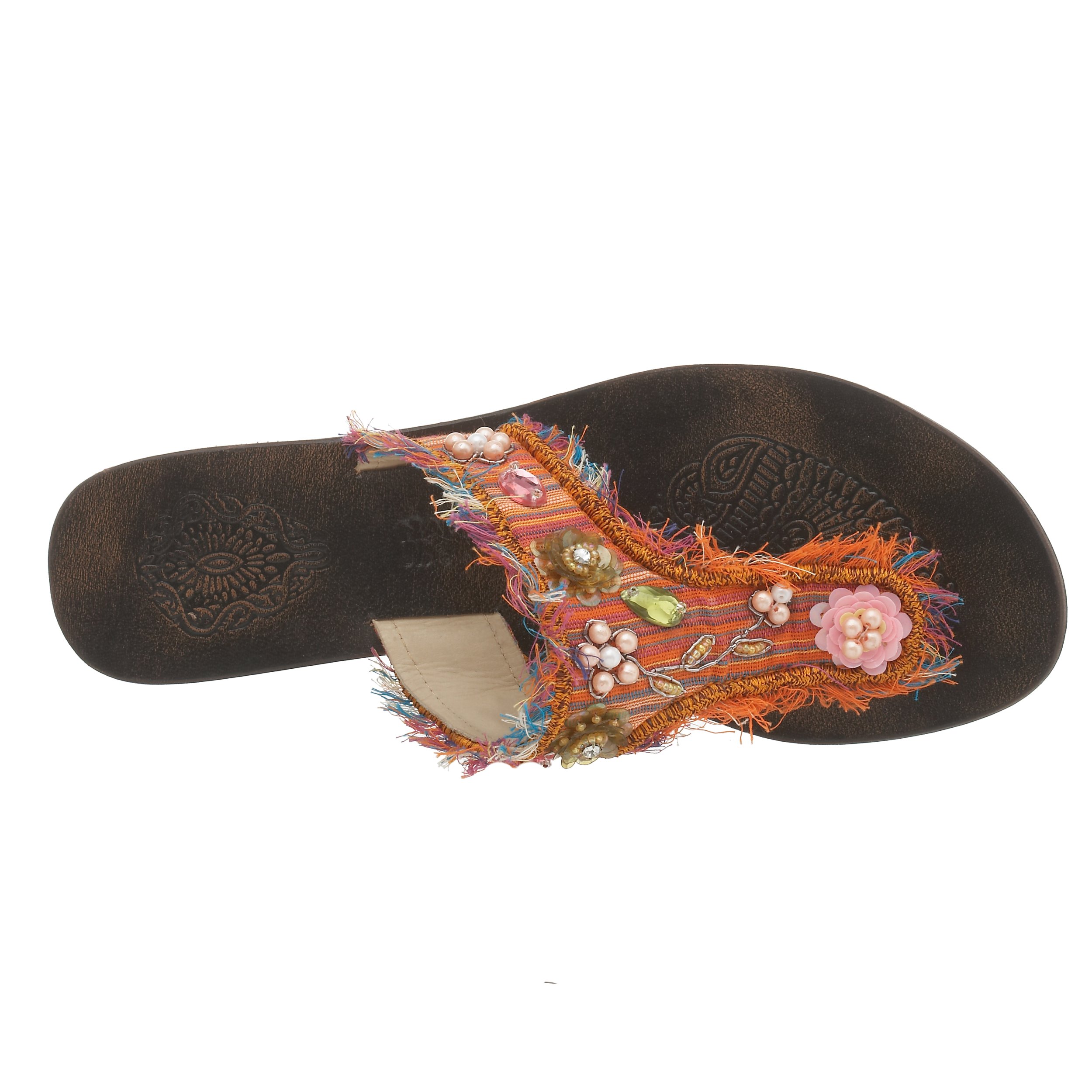 Naughty Monkey Women's Billie Jean Flower Thong Sandals - Comfortable Summer Flip Flops for Beach, Pool, and Casual Wear