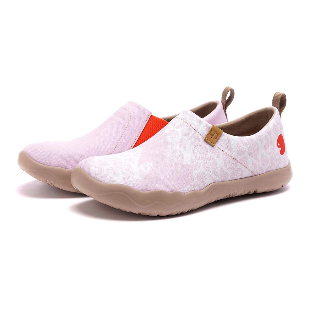 UIN Women's Slip-On Loafers - Lightweight Casual Sneakers with Artistic Paint Design - Comfortable Walking Shoes for Travel, Work & Everyday Wear