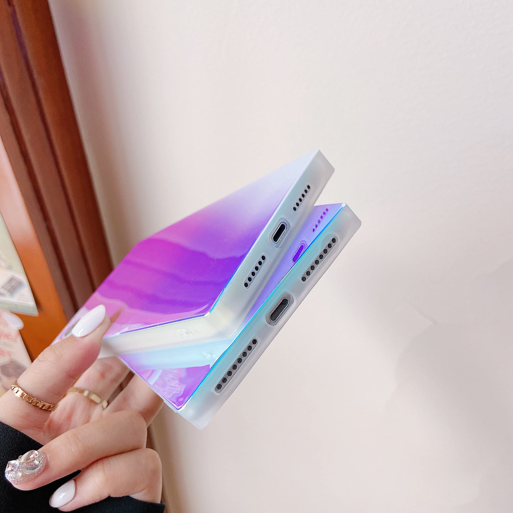 Cocomii Holographic Mirror iPhone XR Case - Iridescent Rectangle Protective Cover for iPhone XR 6.1 inch (Opaque) - Trendy Phone Case for Women, Girls & Men | Perfect for Daily Use, Parties & Gifting