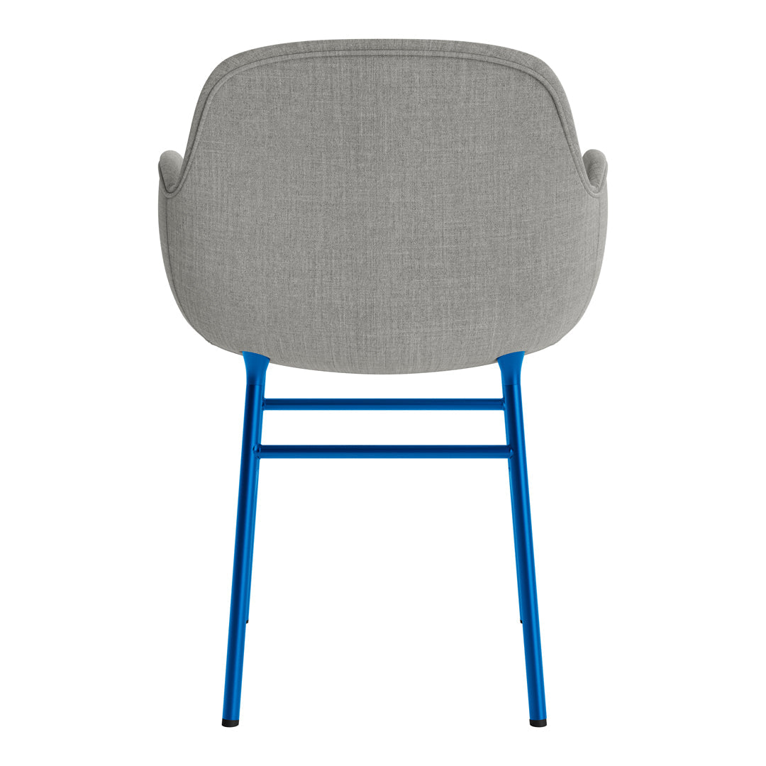 Modern Form Armchair with Sturdy Metal Legs & Soft Upholstery - Perfect for Living Room, Office, or Reading Nook