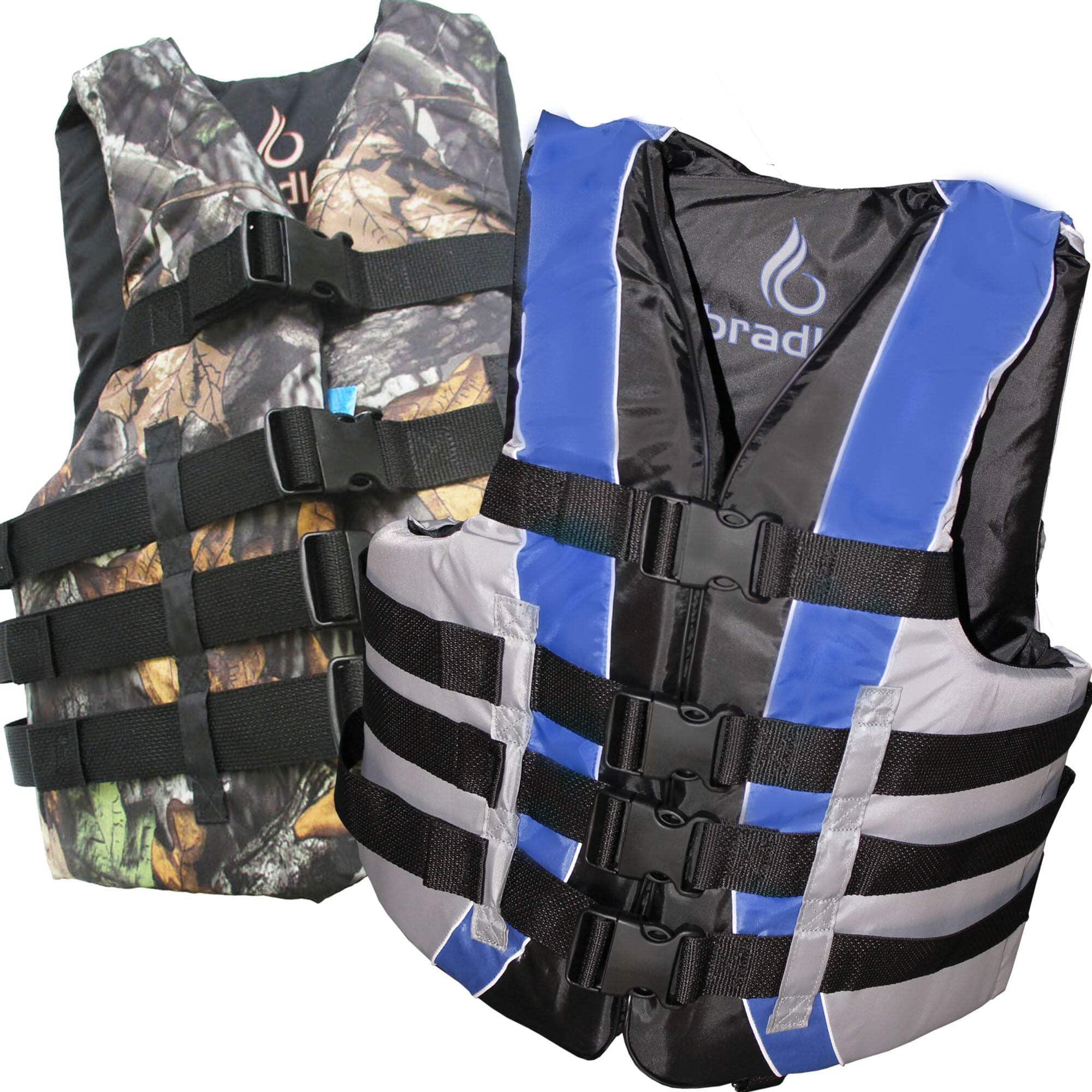 Bradley Life Jackets for Adults - US Coast Guard Approved PFD for Fishing, Hunting & Waterfowl | Wakeboard, Kayak & Near Shore Activities | Durable Marine Safety Vest for Water Sports