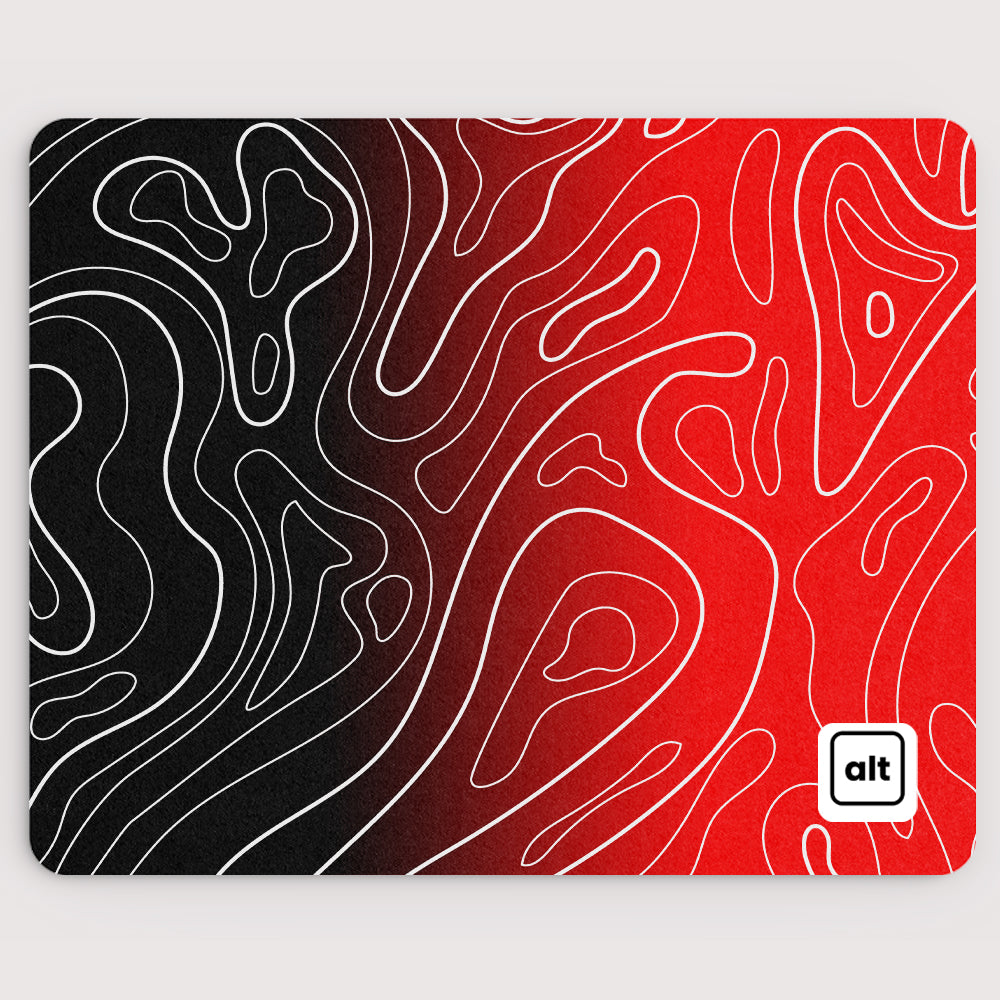 Premium Flaming Ombre Damascus Gaming Mouse Pad - Non-Slip Rubber Base, Smooth Surface for Precision Control - Perfect for PC, Laptop, Office & Esports Gaming Setup