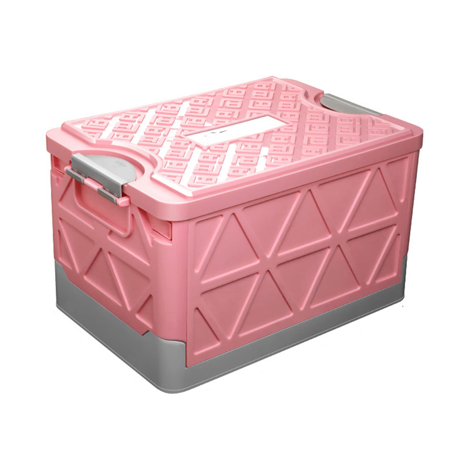 JIAGOA 50L Plastic Storage Box with Lid & Handle - Stackable Folding Utility Crate for Home Organization, Garden Storage, Car Boot, Camping Gear & Transport | Durable Container for Closet, Garage & Outdoor Use