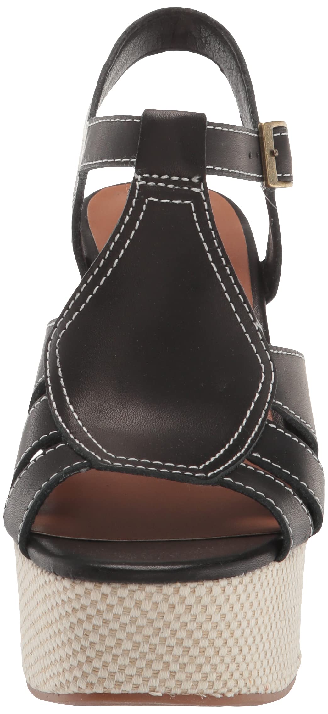 Lucky Brand Women's Jessica Platform Wedge Sandal - Comfortable Black Summer Shoes Size 11 | Perfect for Beach Vacations, Date Nights & Casual Outings