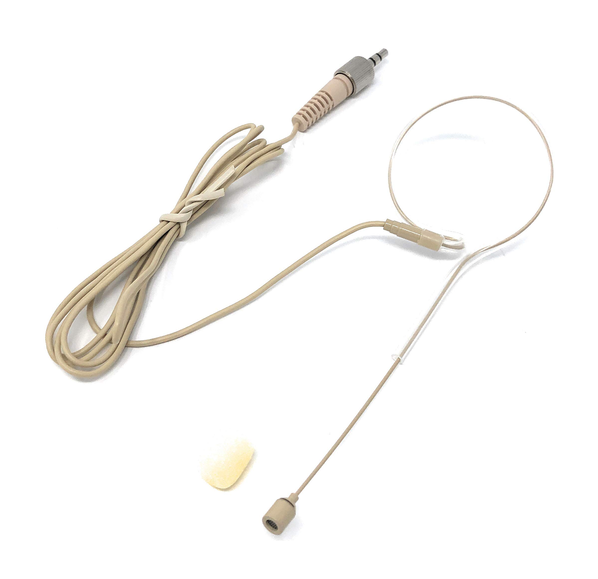 Single Earhook Headset Microphone - Compatible with Sennheiser Wireless Systems - Perfect for Live Performances, Public Speaking & Broadcasting