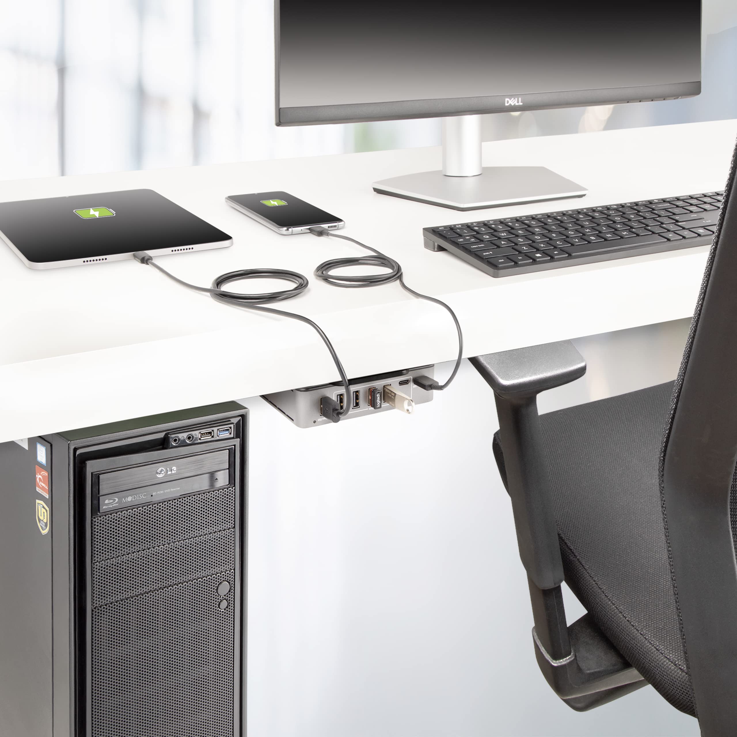 StarTech.com 7-Port USB-C Hub with 65W Power Supply - 5 USB-A & 2 USB-C Ports - 10Gbps USB 3.1 Data Transfer - Desktop & Laptop USB Hub - Includes 3ft Locking Cable - Perfect for Home Office, Gaming & Multi-Device Charging (10G5A2CS-USB-C-HUB)