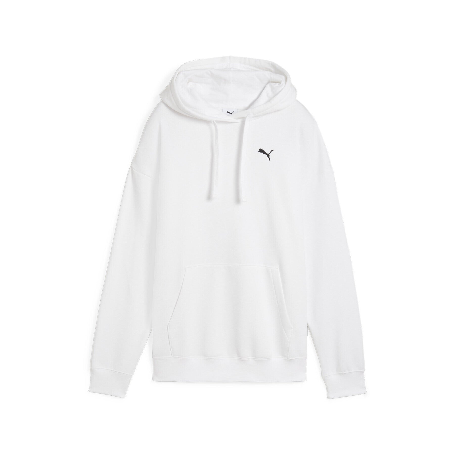 PUMA Women's Small Logo Fleece Hoodie - White | Cozy Pullover Sweatshirt for Casual Wear, Gym & Lounge