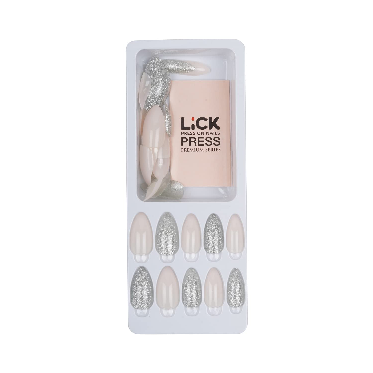28Pcs Reusable Grey Acrylic False Nails Kit - Glue-Free Press On Nails Extension Set for Women | Perfect for Parties, Weddings & Daily Wear