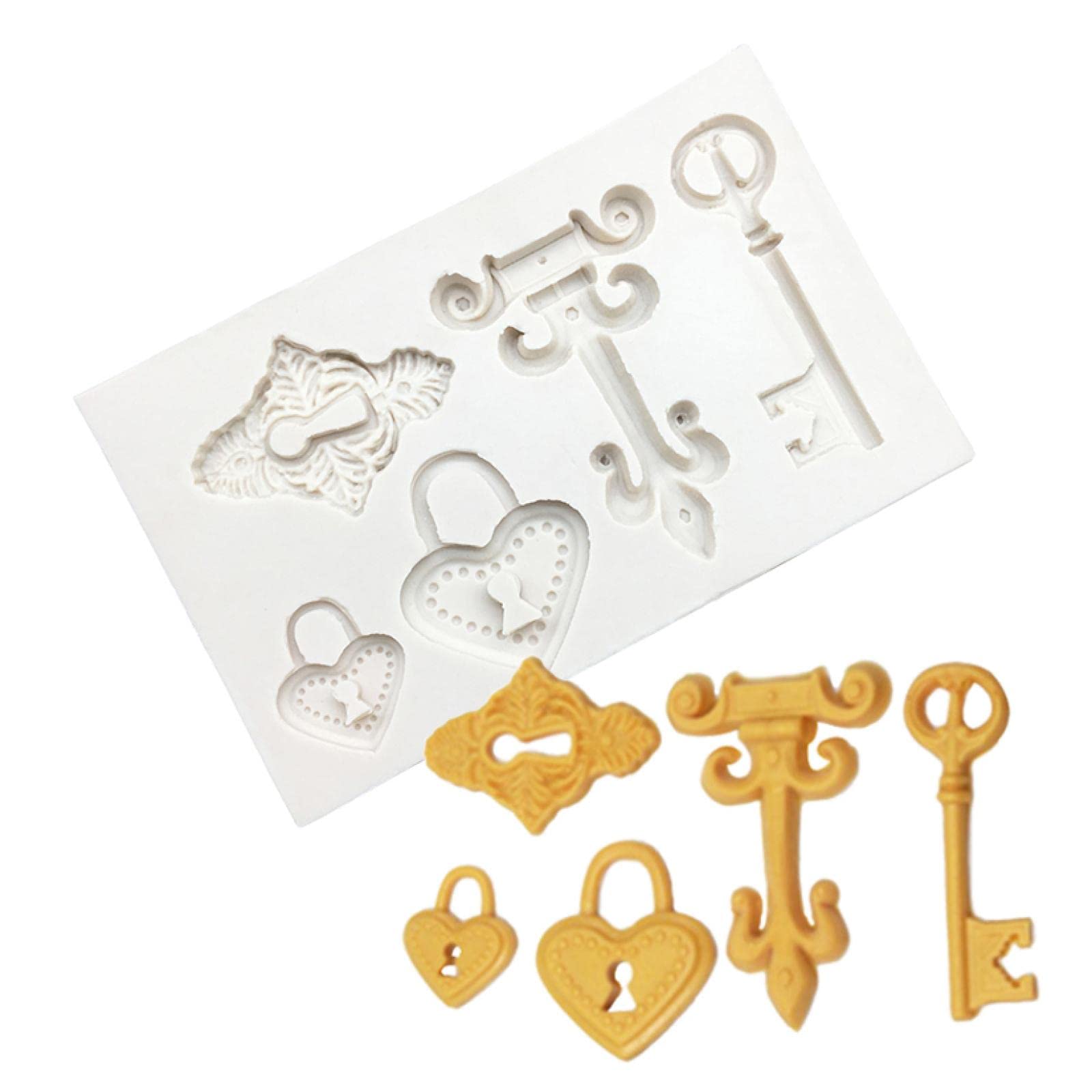 Premium Fondant Molds & Chocolate Molds Set - Key Lock Design Cupcake Baking Molds for Cake Decorating | Perfect for Birthday Cakes, Wedding Desserts & DIY Baking Projects