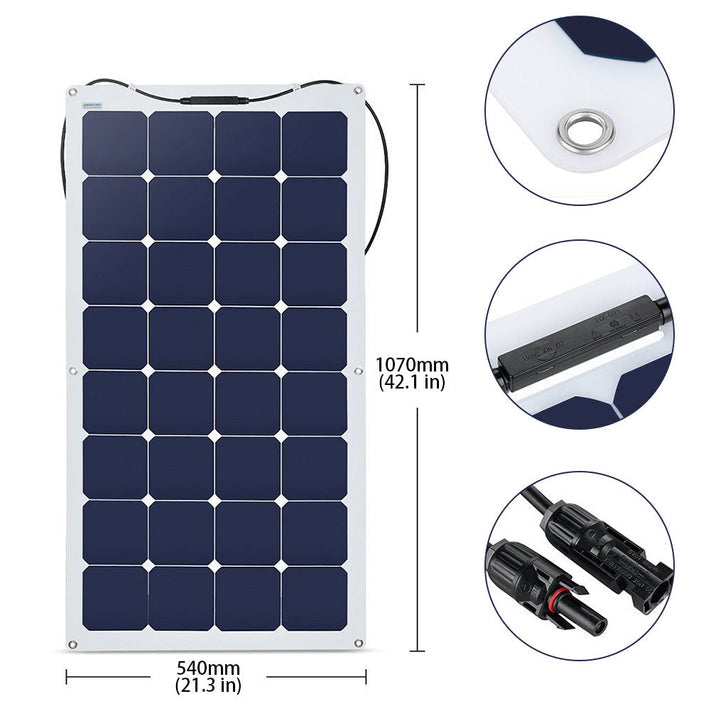 Acopower 110W Flexible Solar Panel Kit with 220W Output & 30A Controller - Perfect for RV, Boat, Camping & Off-Grid Power Supply