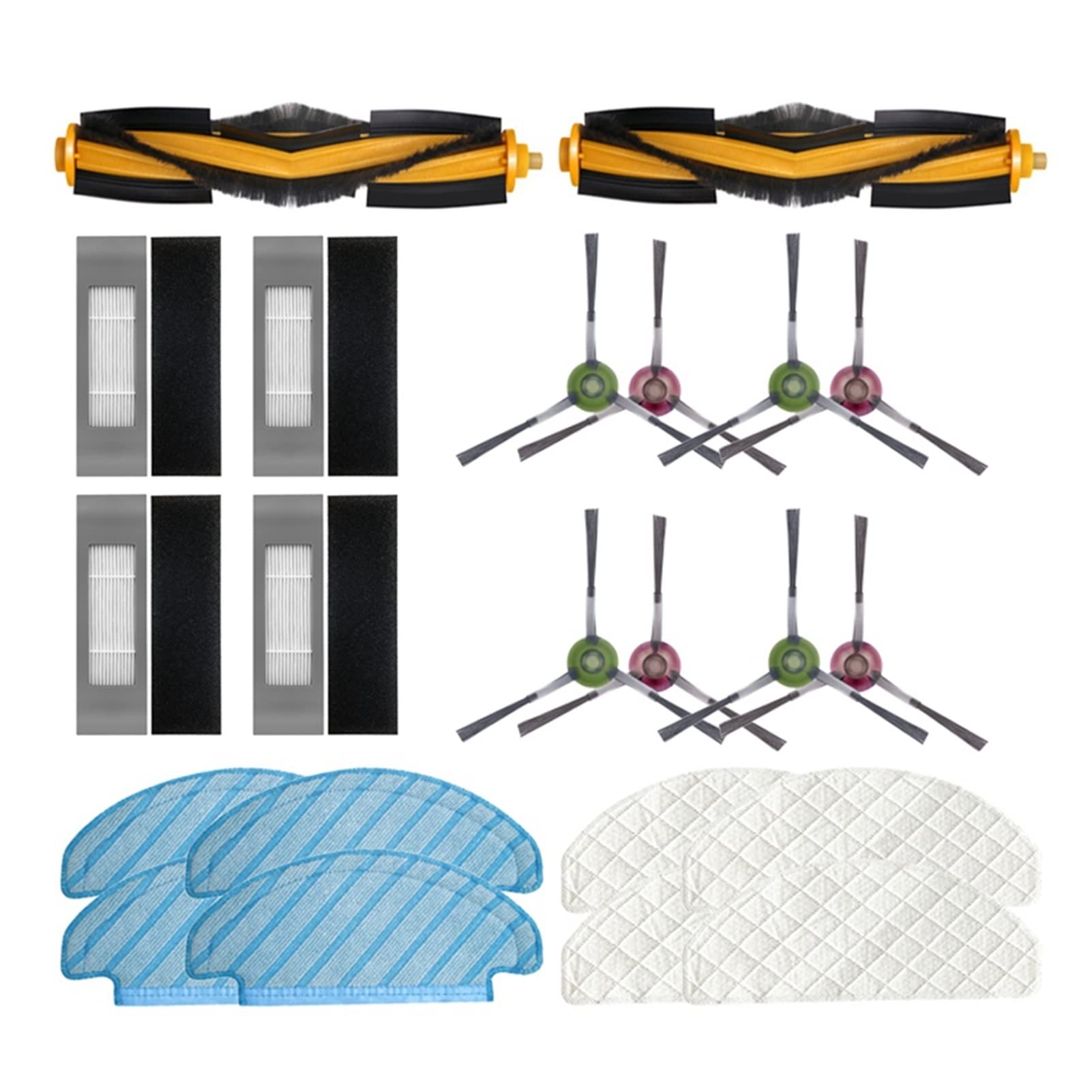 22PCS HEPA Cleaning Cloth for ECOVACS DEEBOT T8/T8 AIVI Robot Vacuum - Replacement Filters & Accessories Kit - Perfect for Pet Hair, Allergies & Hardwood Floor Cleaning