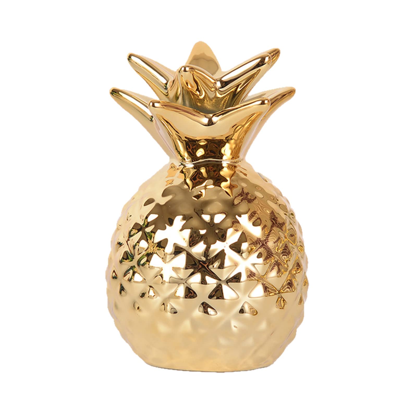 Realistic Resin Pineapple Figurine - 1PC Faux Fruit Home Decor for Bedroom, Kitchen, Wedding & Porch | Tropical Fruit Ornament for Table Centerpiece, Shelf Display & Party Decoration