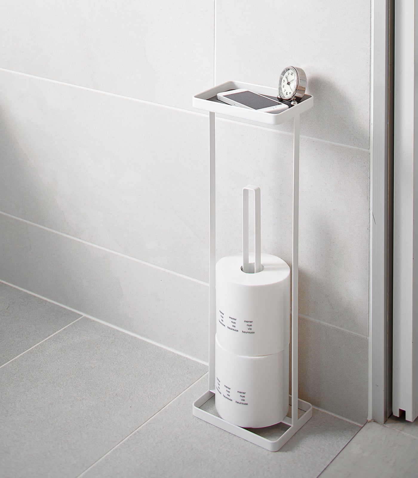 Sturdy Steel Toilet Paper Holder - Durable Bathroom Tissue Roll Stand for Home, Office & RV Use