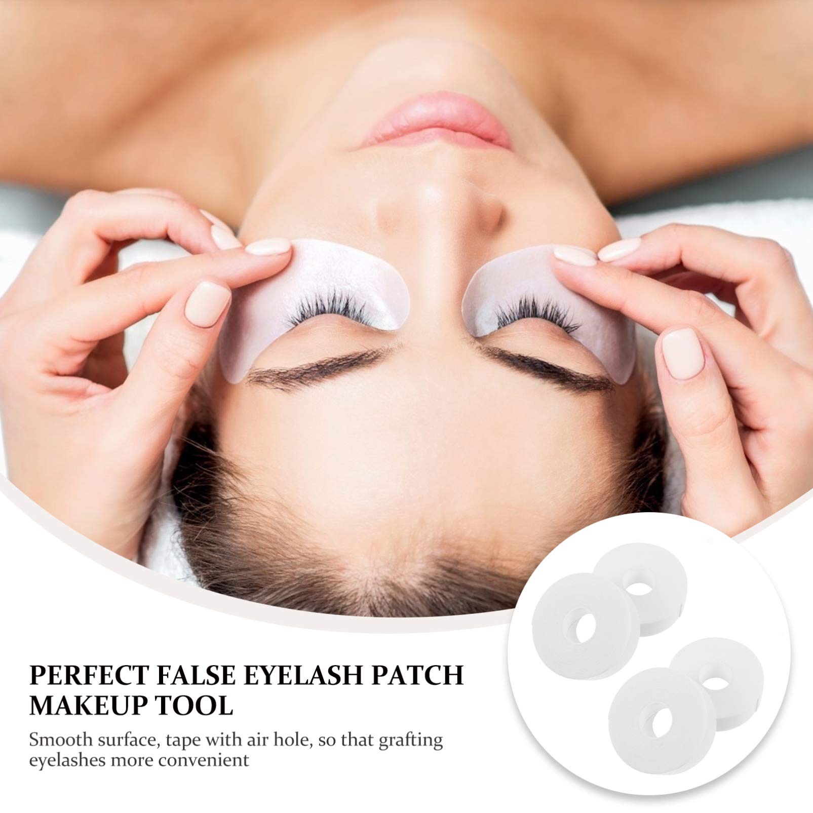 Lurrose Eyelash Extension Tape - 4 Rolls White Breathable Foam Lash Tape for Professional & DIY Lash Extensions - Medical Grade Adhesive Patches for Salon & Home Use - Perfect for Lash Artists & Beginners