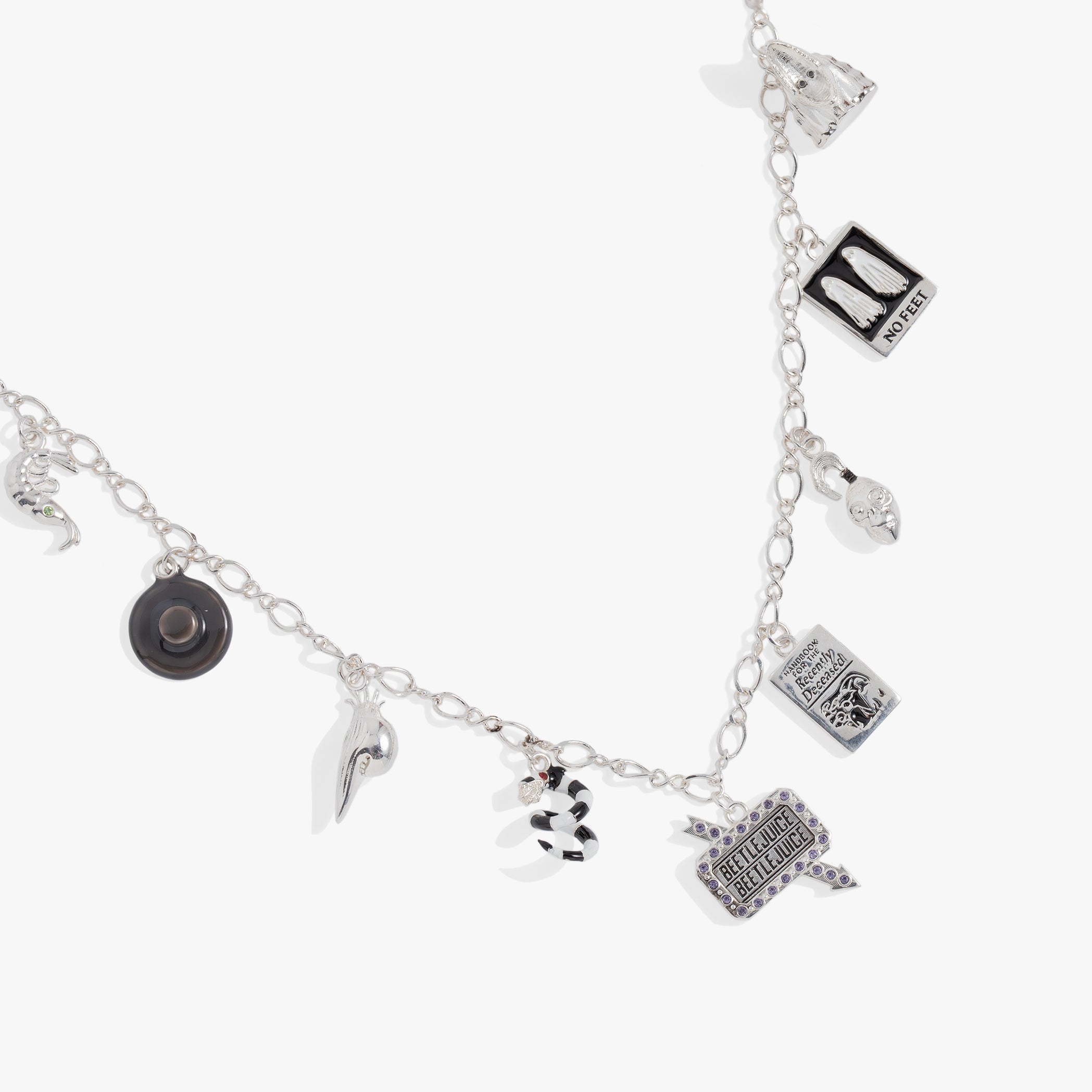Beetlejuice® Souvenir Charm Necklace - Gothic Jewelry for Movie Fans - Perfect for Halloween Costumes, Cosplay & Tim Burton Themed Parties