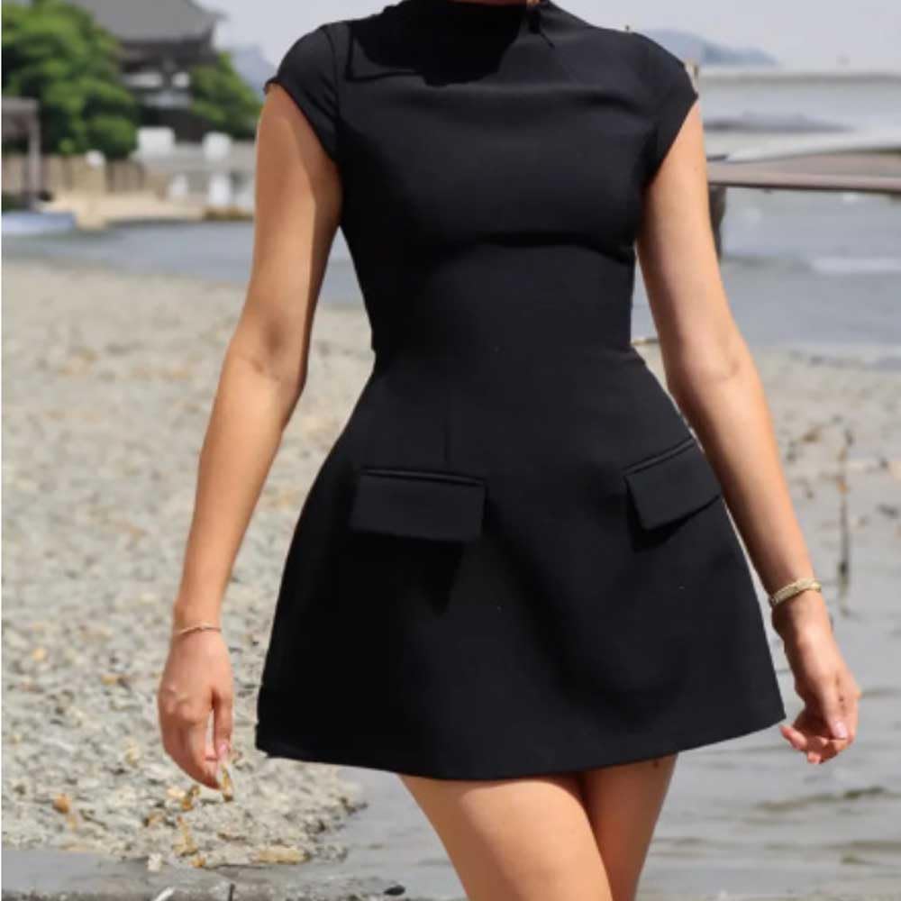 Elegant Cap Sleeve Mini Dress for Women - Formal & Cocktail Party Wear - Perfect for Weddings, Date Nights & Special Occasions