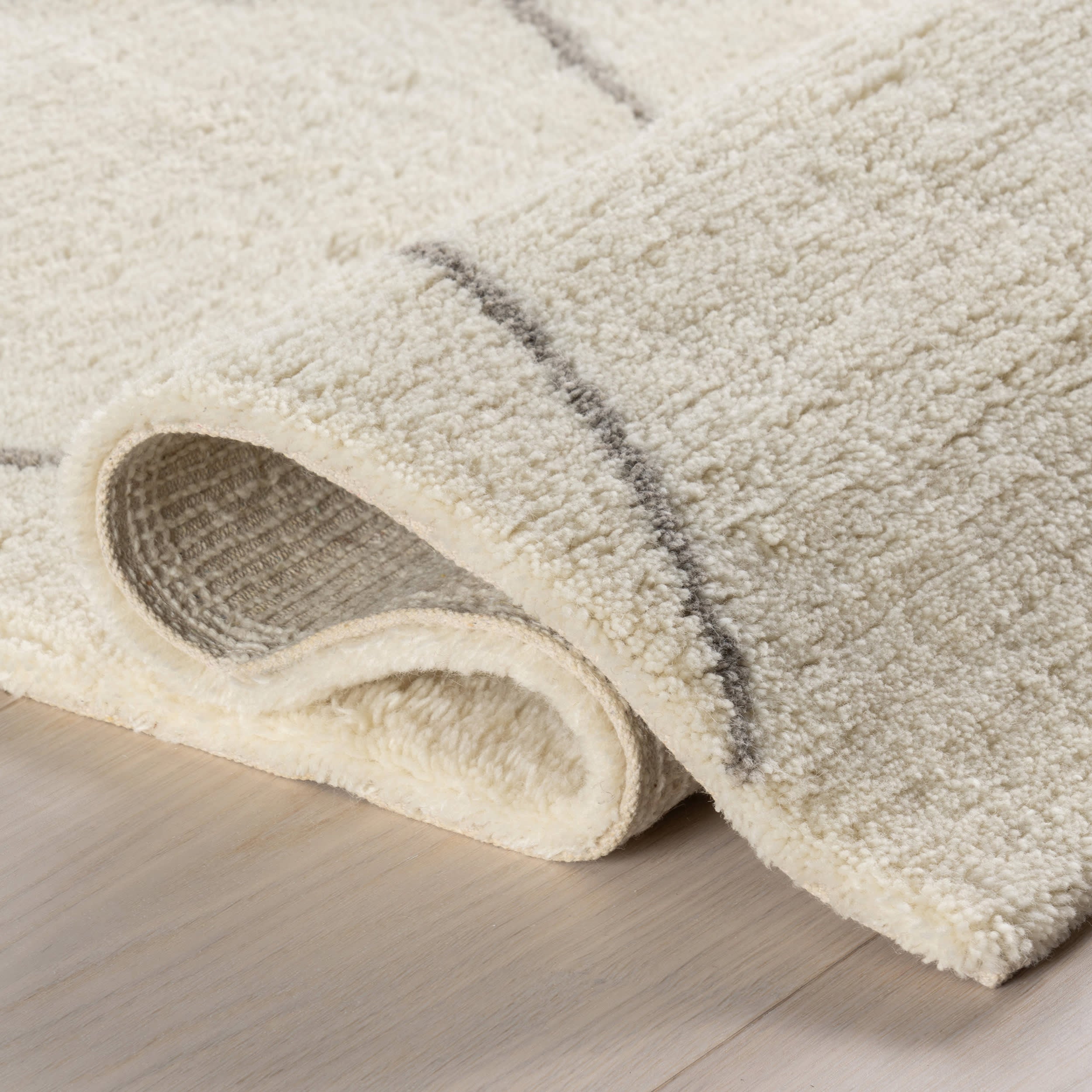 Beachwood Trellis Wool Rug - Ivory | Soft & Durable Handmade Area Rug for Living Room, Bedroom & Dining Room