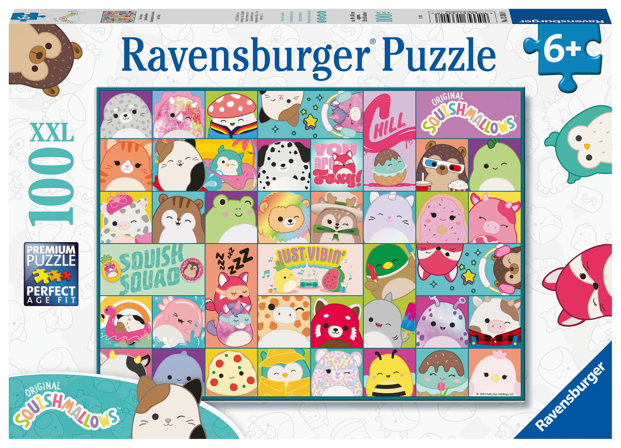 Ravensburger Squishmallows 100-Piece XXL Jigsaw Puzzle for Kids Ages 6+ (49x36cm) - Fun Educational Toy, Perfect Gift for Boys & Girls - Great for Family Game Nights & Birthday Parties