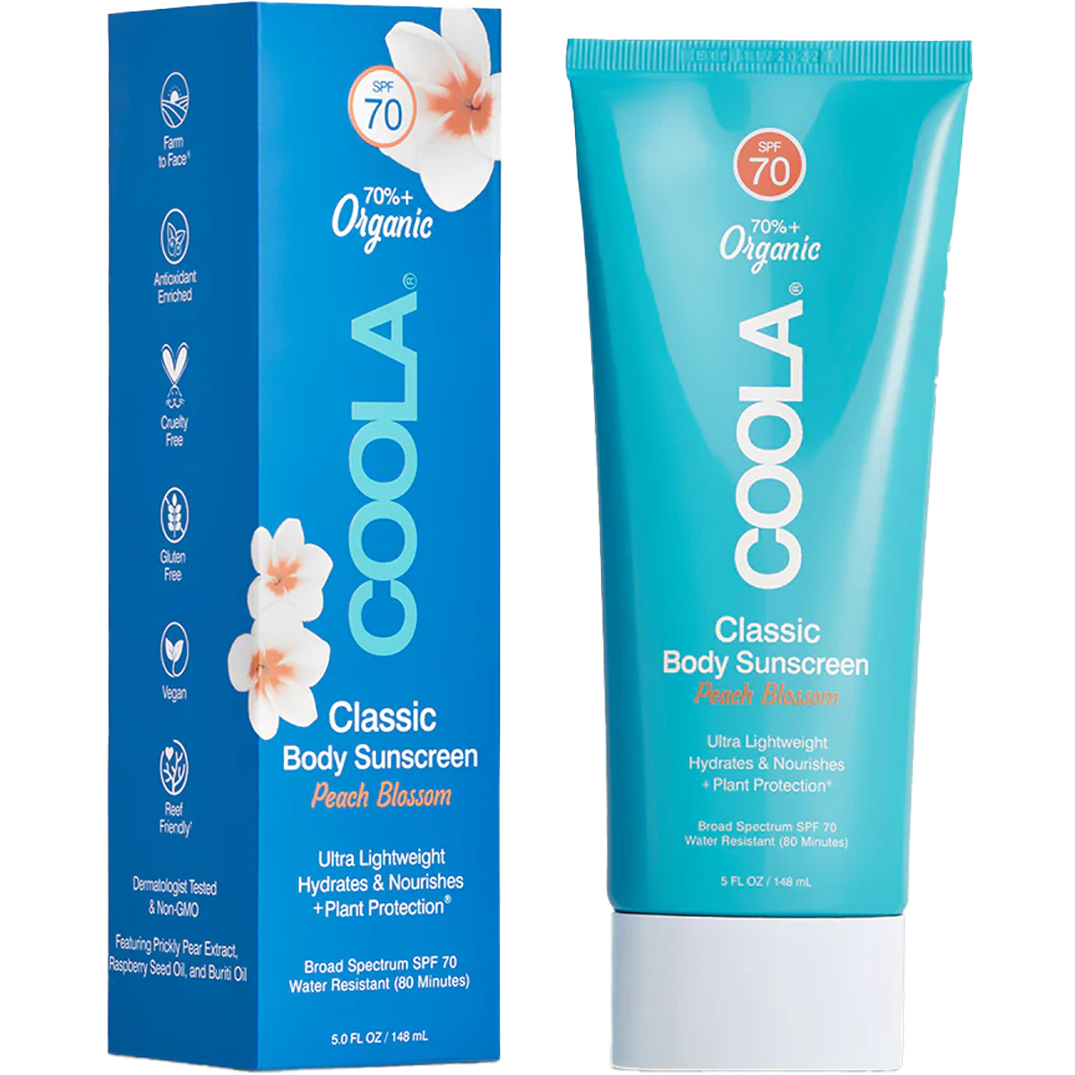 Organic SPF 70 Sunscreen Lotion for Face & Body - Classic Natural Sun Protection for Beach, Swimming & Outdoor Activities