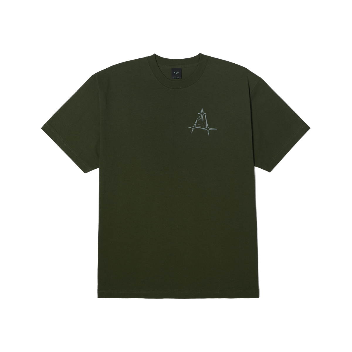 HUF Gleam Short Sleeve T-Shirt - Hunter Green | Men's Casual Streetwear Tee for Everyday Wear & Urban Fashion