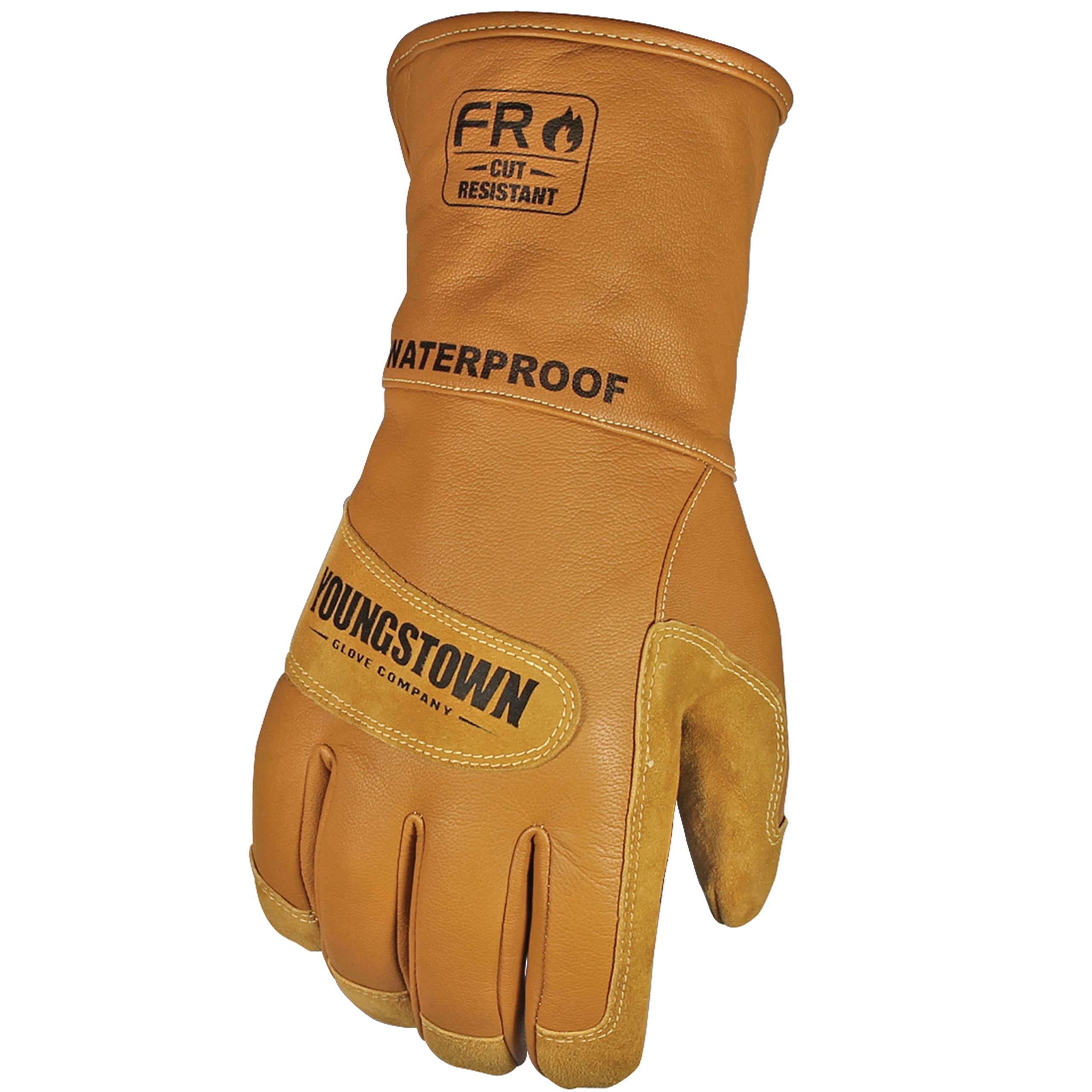 Youngstown Glove 11-3285-60-XL Flame Resistant Waterproof Leather Work Gloves with Kevlar Lining, X-Large - Ideal for Construction, Welding & Outdoor Safety Work