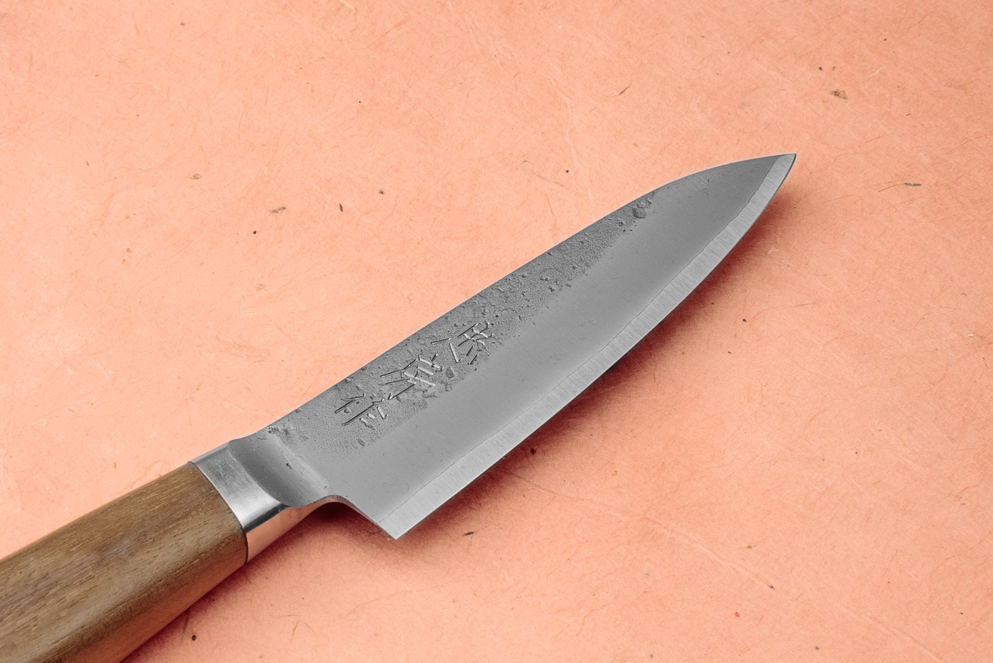 Tadafusa Nashiji Western Walnut Petty Knife 90mm - Premium Japanese Kitchen Knife for Slicing, Peeling & Precision Cutting - Perfect for Home Chefs & Professional Kitchens