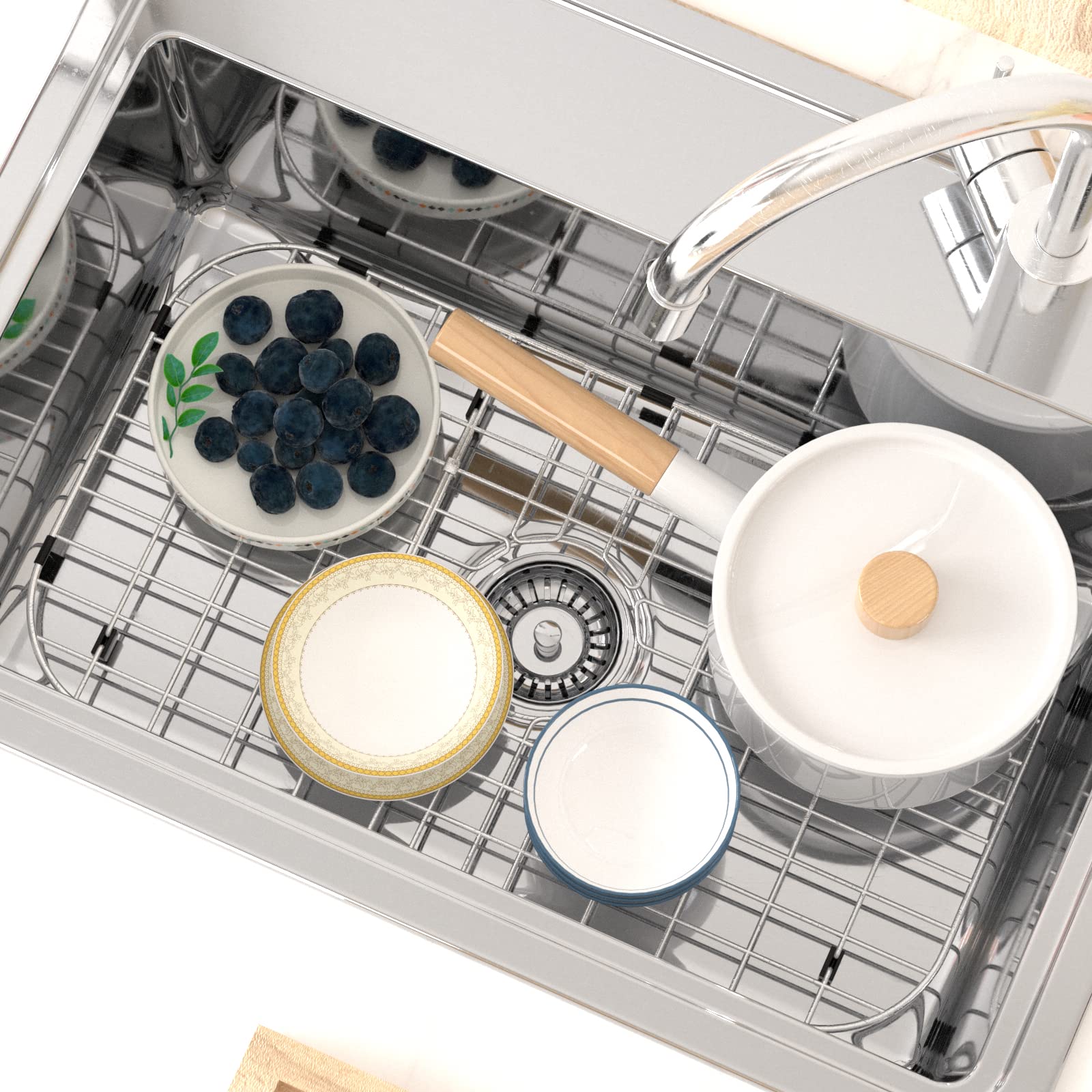 SANNO Stainless Steel Sink Protector - 25