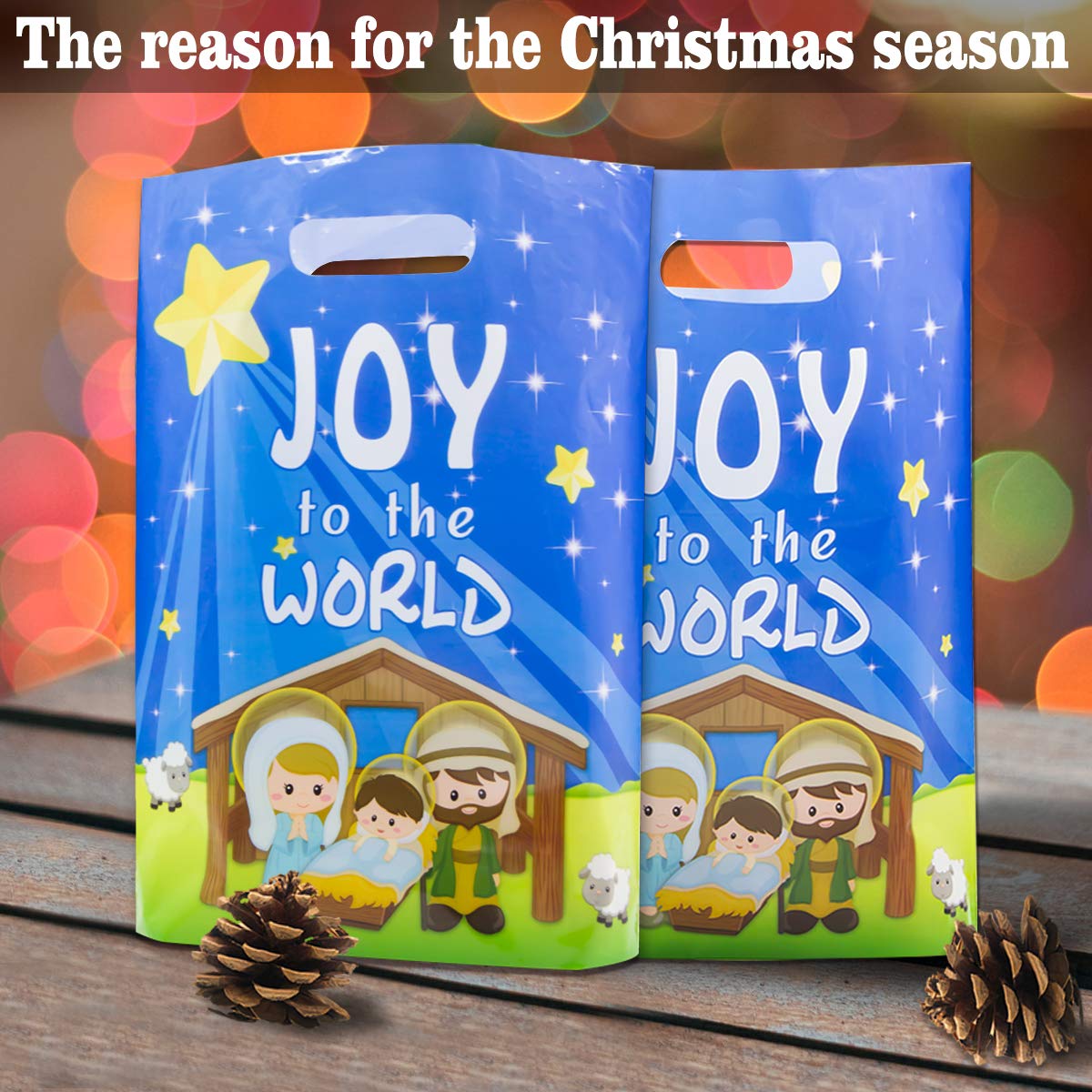 25Pcs Nativity Themed Goodie Bags - Christmas Party Favors for Vacation Bible School, Sunday School & Holiday Celebrations - Perfect for Kids' Treats, Church Events & Festive Gatherings