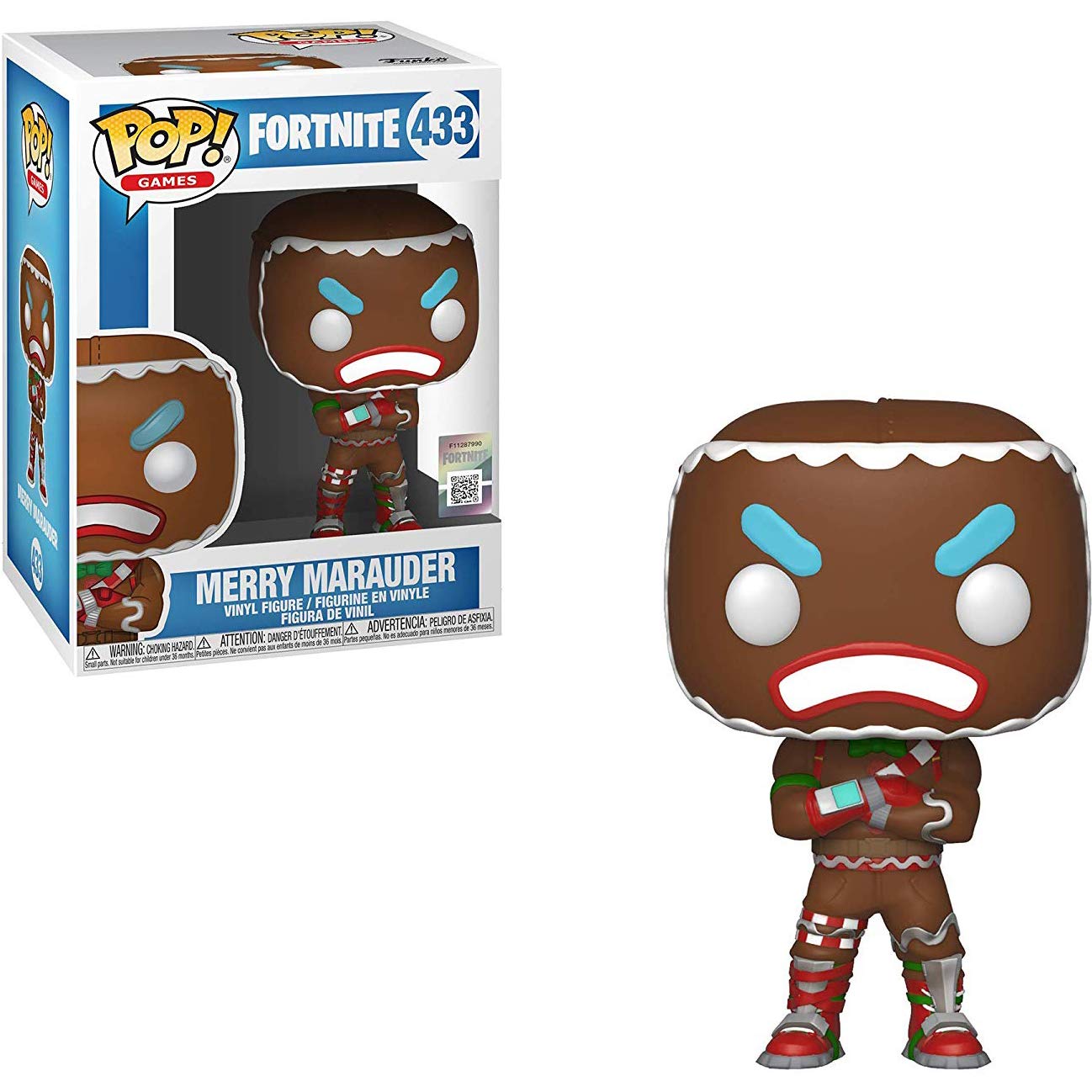 Funko Pop! Fortnite Merry Marauder Vinyl Figure with PET Plastic Protector Case - Exclusive #433 Collectible - Perfect for Gaming Display & Gift for Fortnite Fans