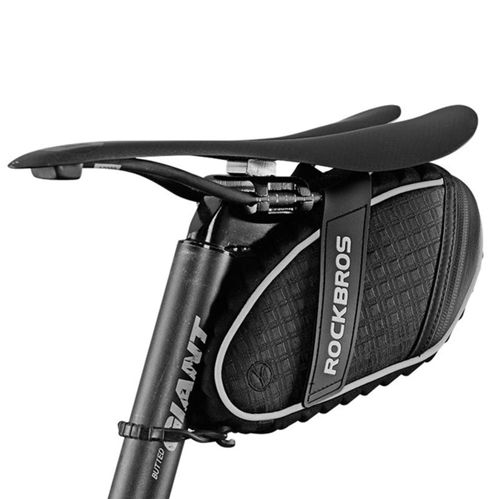 Waterproof Bike Storage Bag - 3D Shell Shockproof Bicycle Saddle Bag with Reflective Strips for Road & Mountain Bikes | Rainproof Cycling Seatpost Bag for Commuting, Touring & Outdoor Adventures