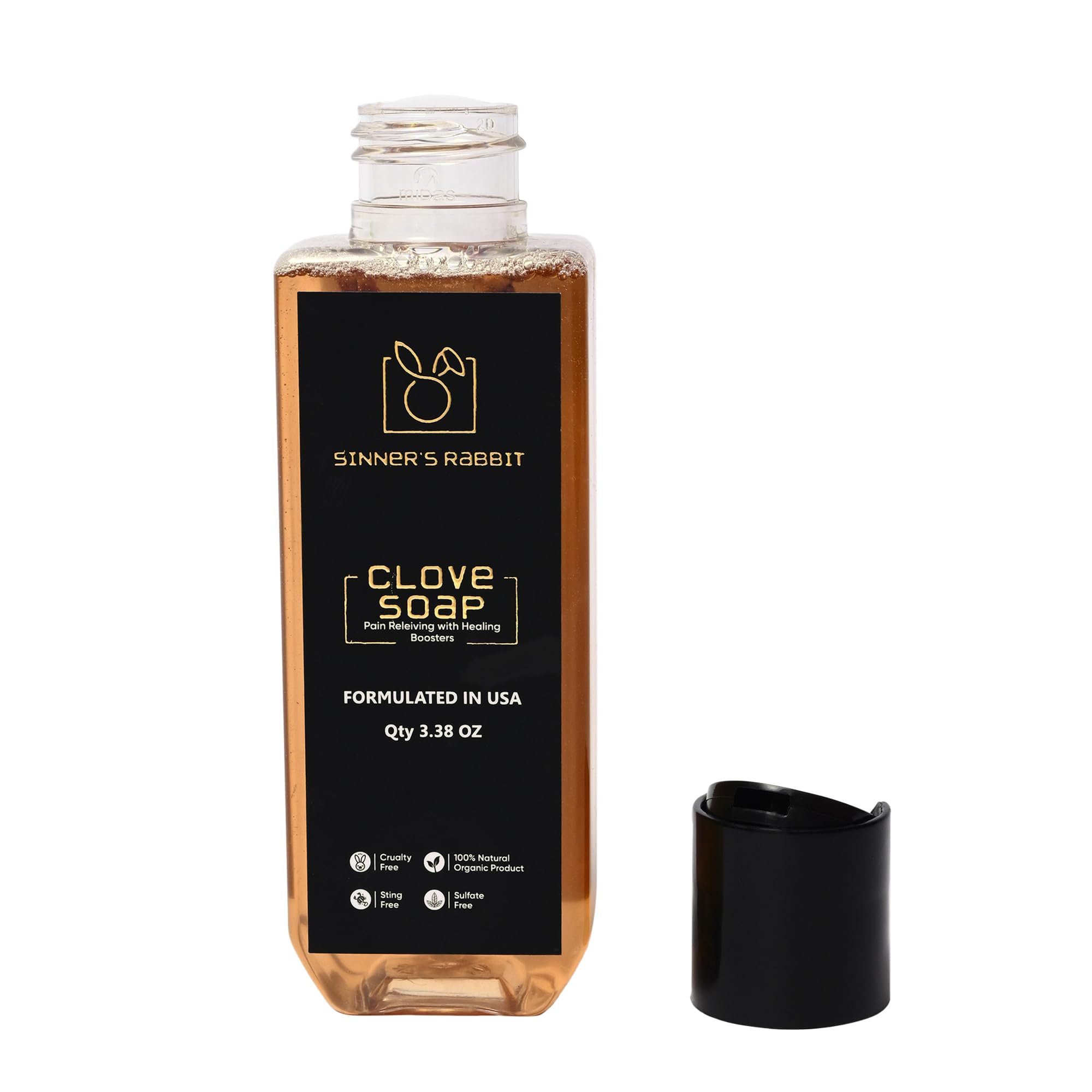 Sinner's Rabbit Tattoo Soap - 100ml Clove Soap for Tattoo & Piercing Care | Gentle Cleansing, Soothing & Healing | Perfect for Fresh Ink & Body Art Aftercare