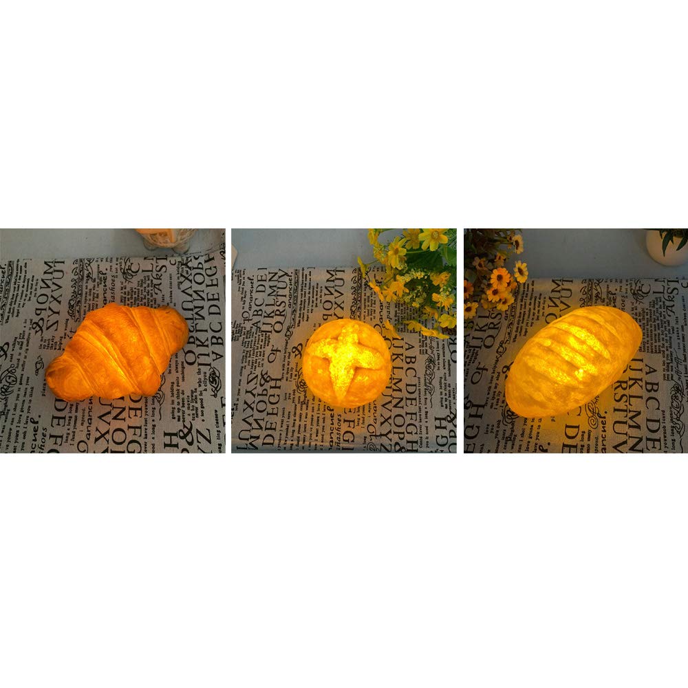 TRRAPLE LED Night Light - Simulation Bread Shaped Night Light for Bedroom, Nursery, Kids Room - Battery Operated Decorative Lamp for Adults, Moms, Babies & Children - Perfect for Bedside, Hallway & Nighttime Feeding