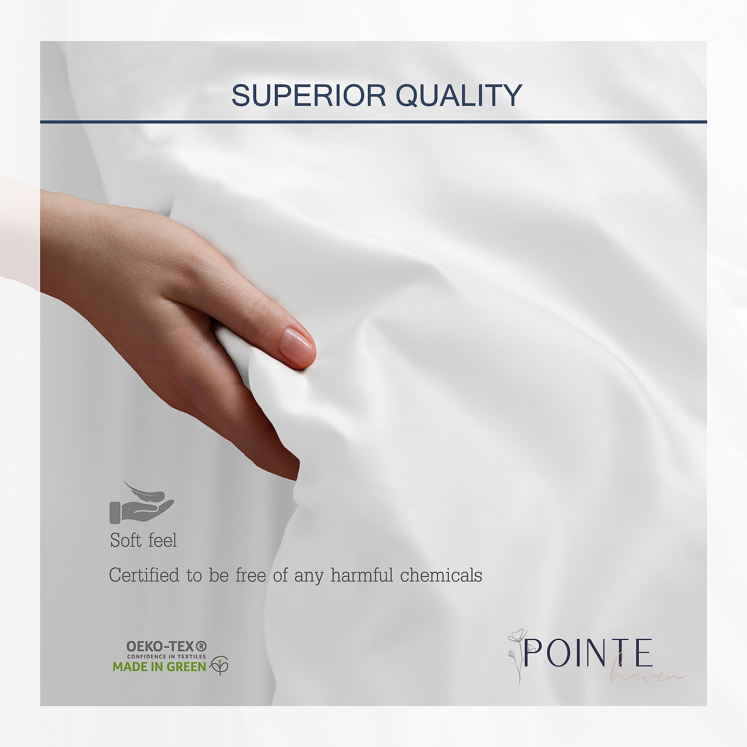 Pointehaven 100% Cotton Percale Printed Bed Sheet Set with Pillowcases - Soft Breathable Twin XL Deep Pocket Sheets (18 Inch) for Comfortable Sleep - Perfect for Guest Rooms, Dorms & Cozy Bedrooms (Blue)